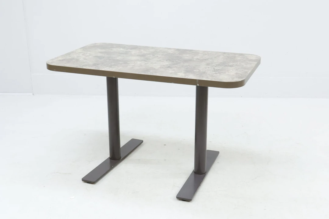 Bord, laminatskiva på metallstativ