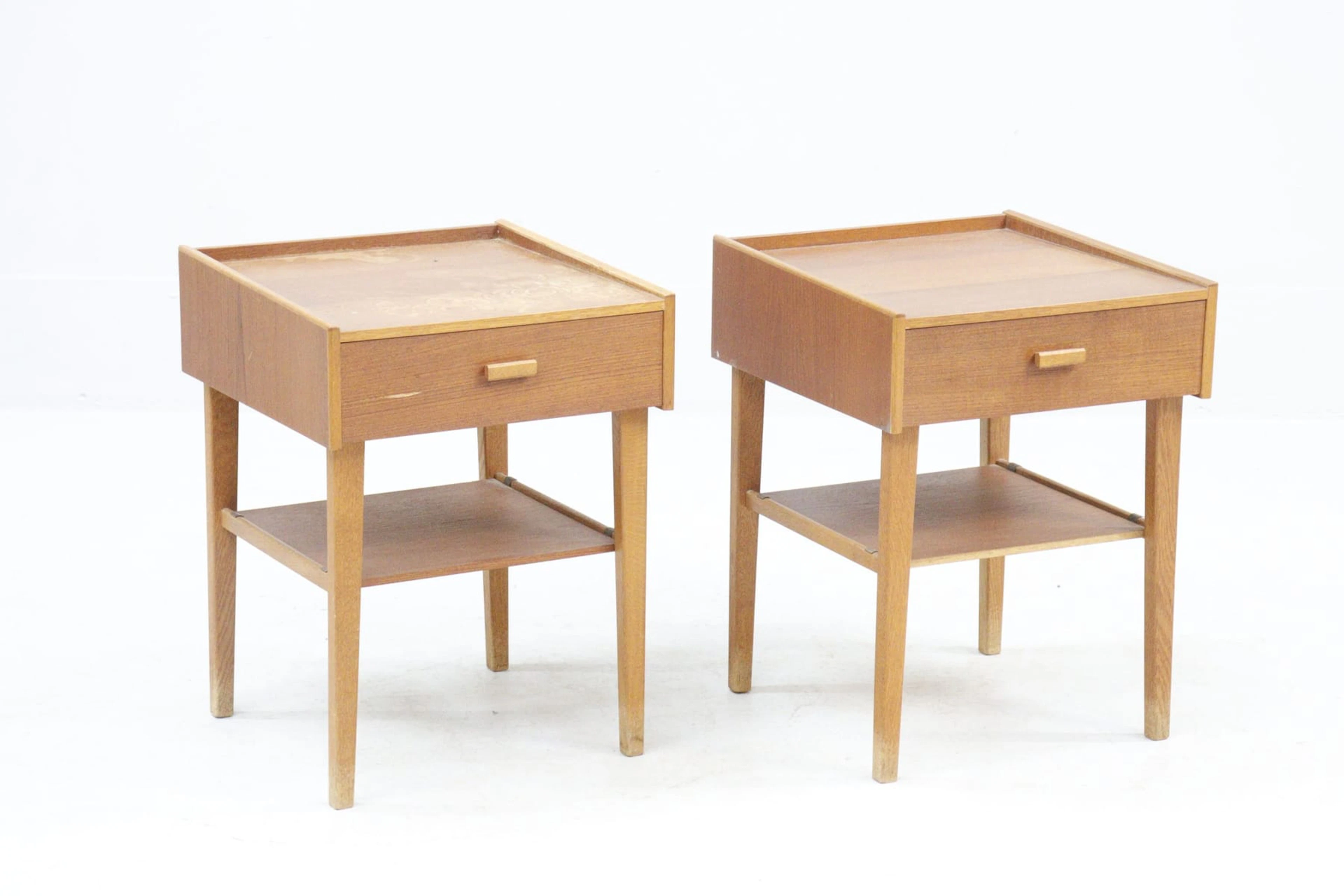 Sängbord, 1 par, teak