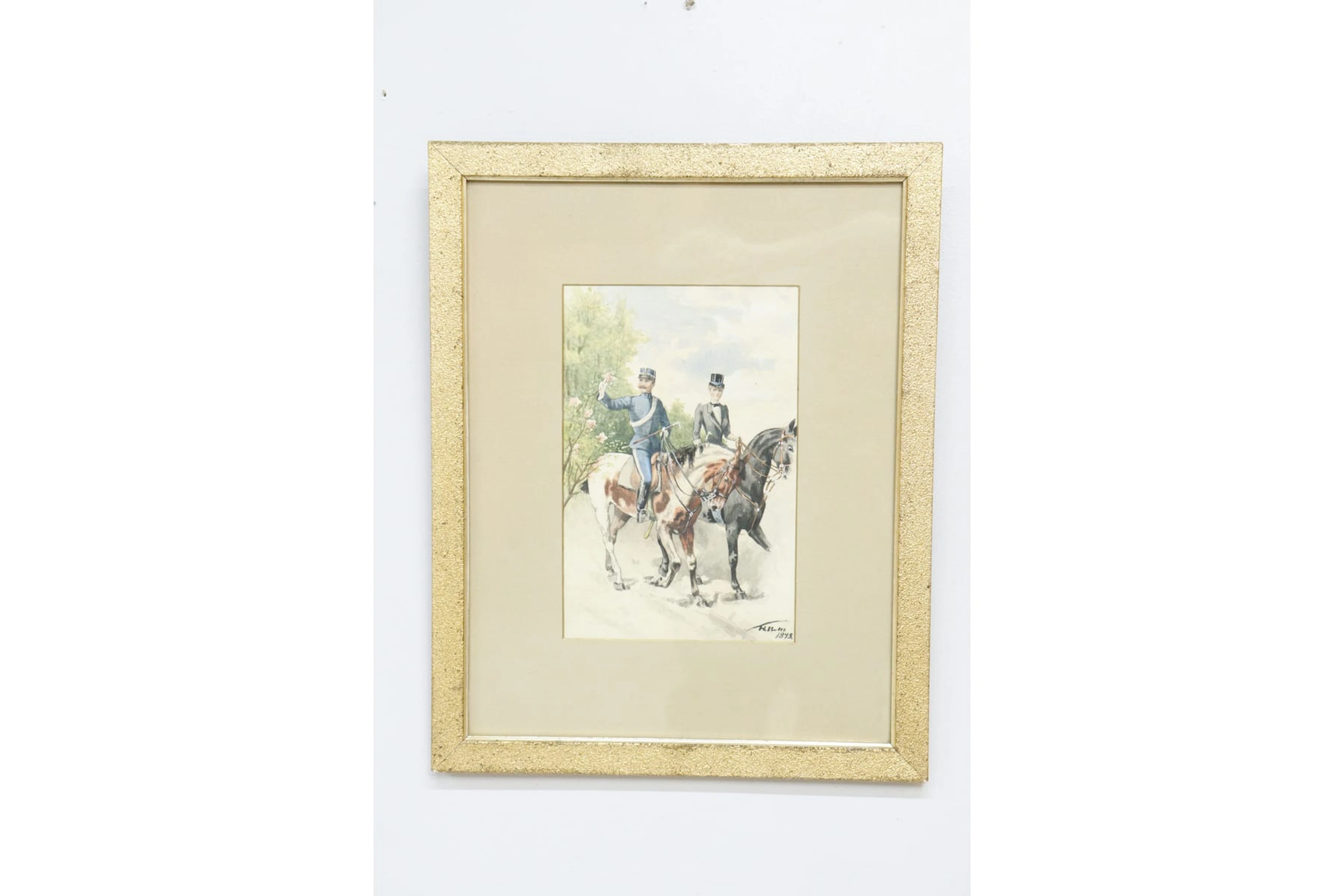 Oidentifierad konstnär, akvarell, signerad 1843