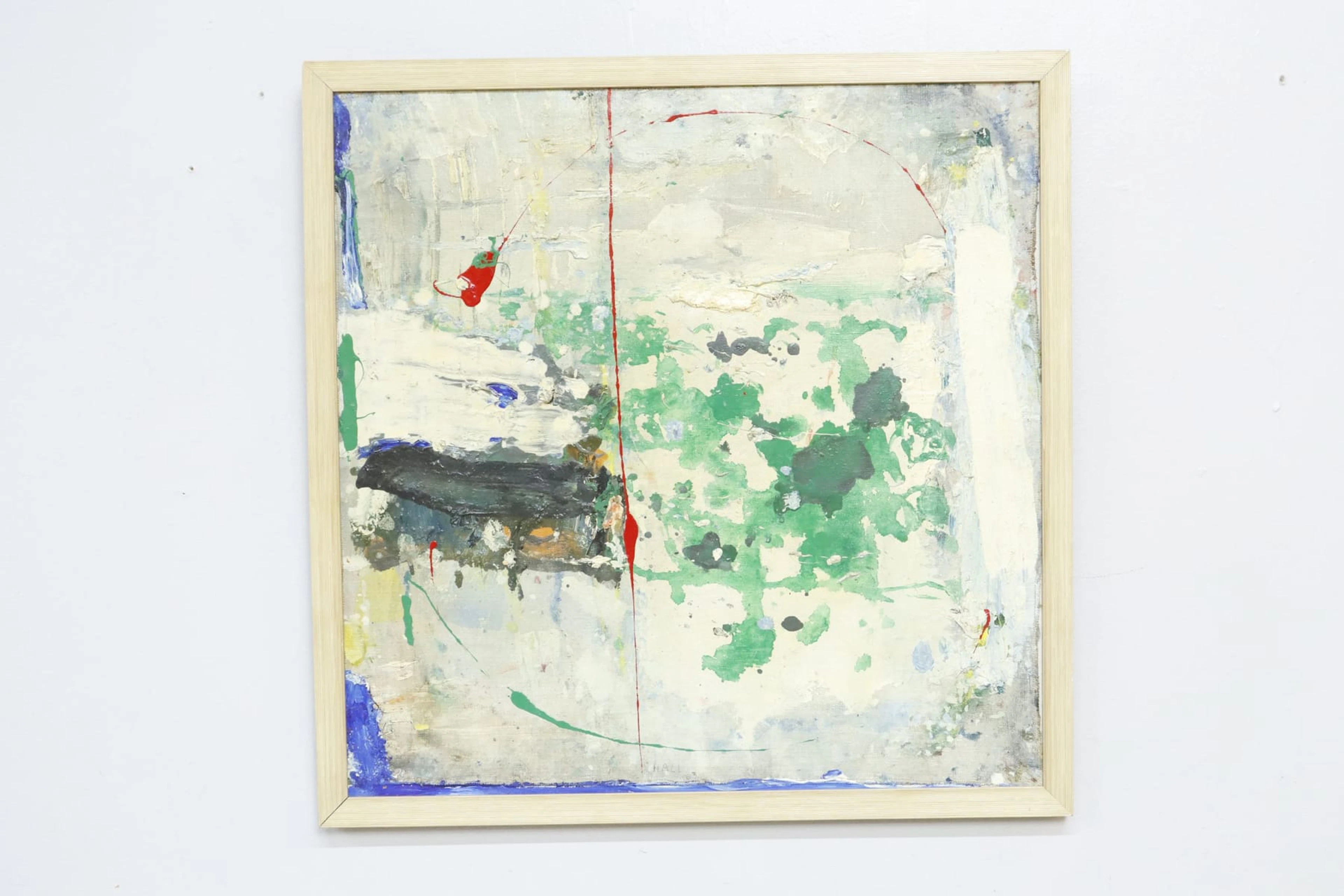 Lennart Hall, "Våren 1963", olja på duk, signerad