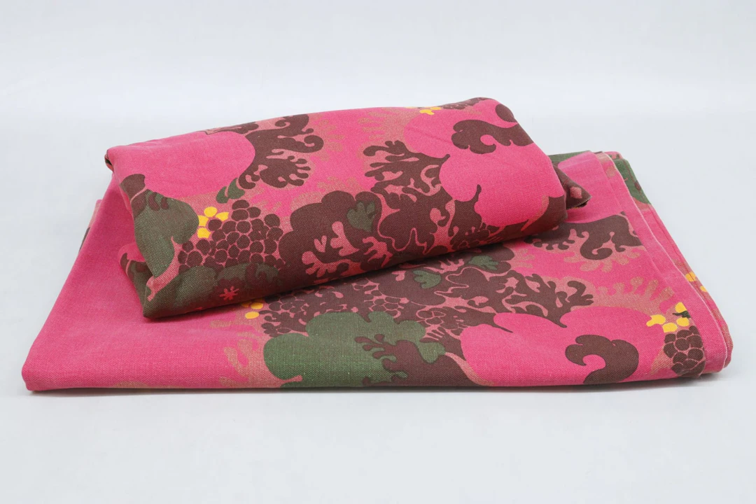 Gardinlängder, 2st, "Pompelona", Sven Fristdt, Borås Cotton Studio
