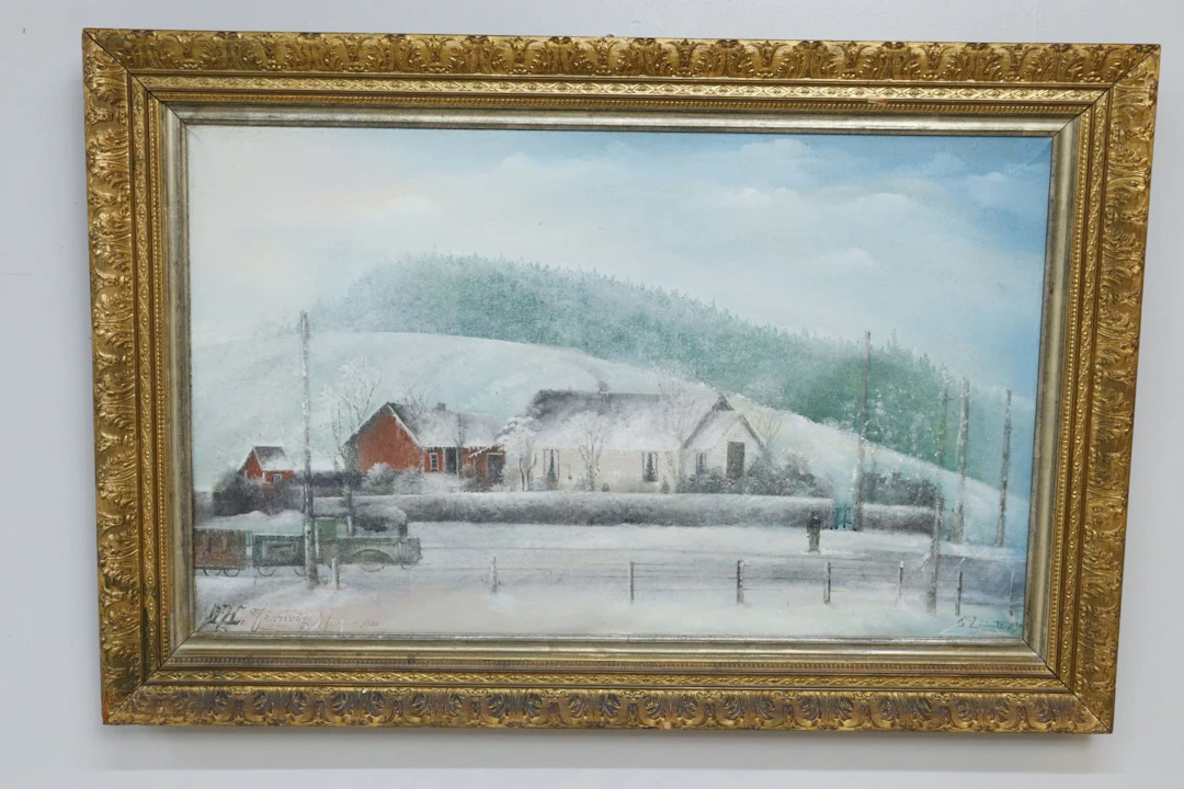 Carl Ljunberg, "gåramålning"", olja på duk, signerad