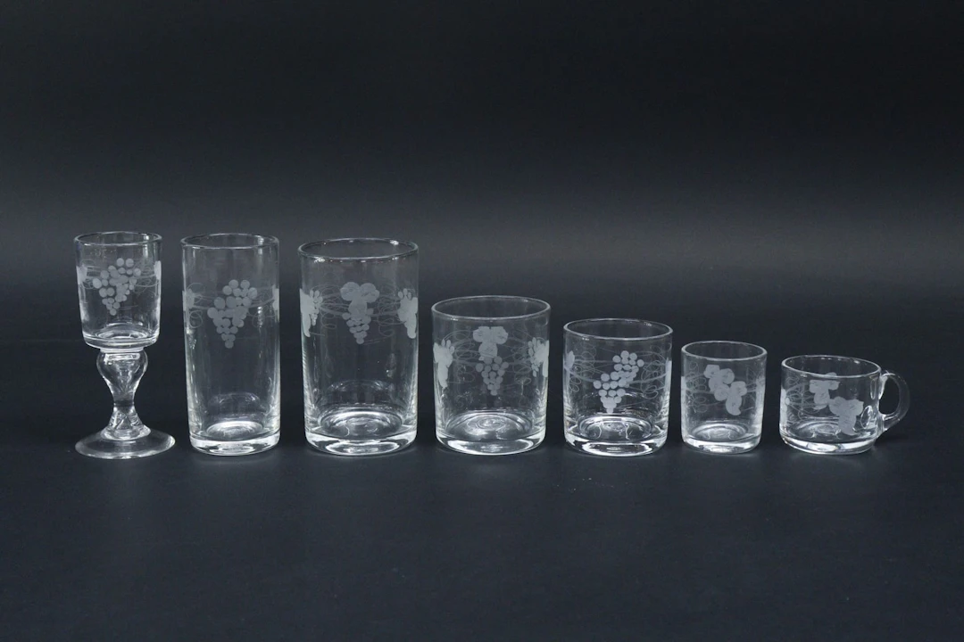 Glasservis, 59 delar, Reijmyre "Swedish old"