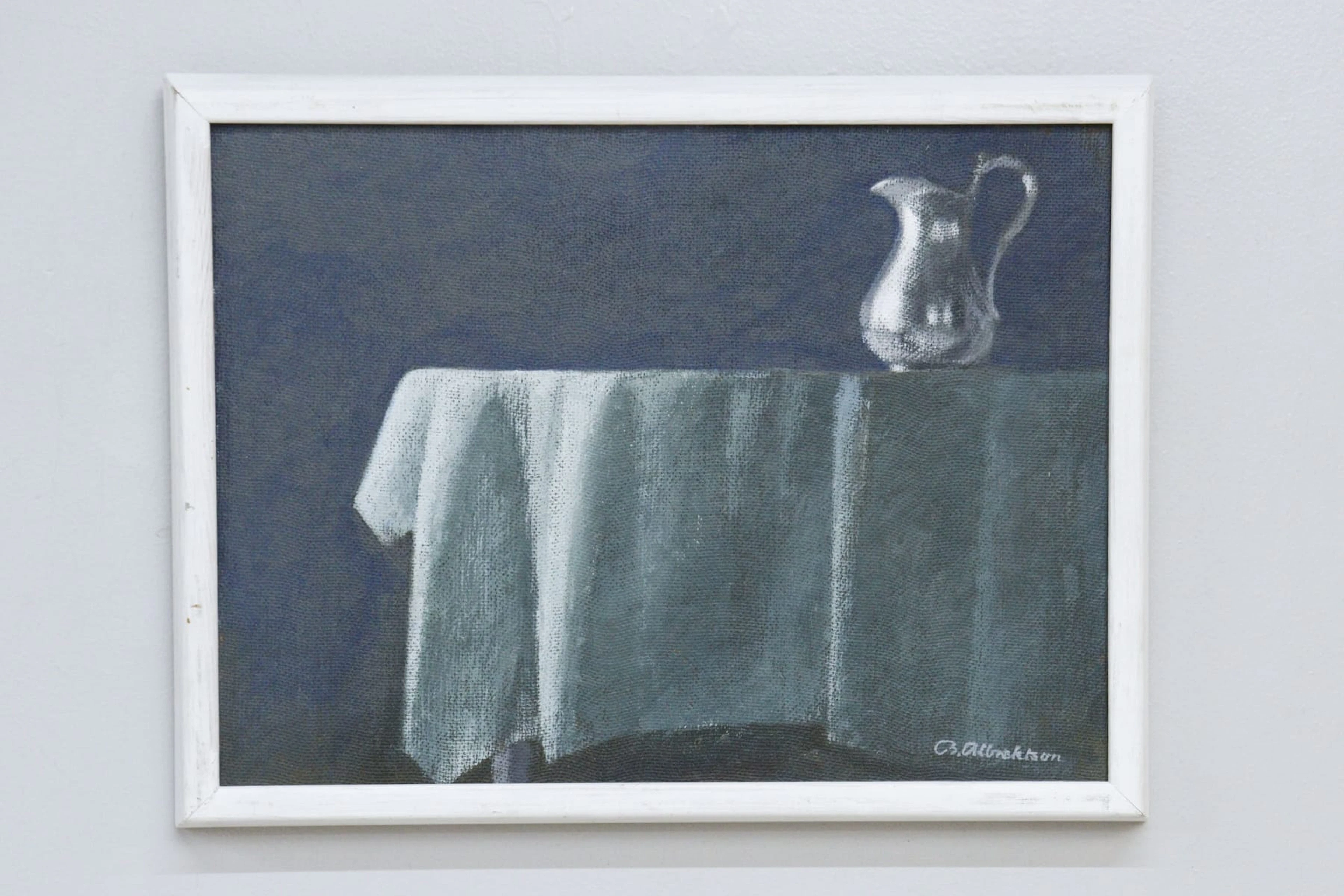 Bertil Albrektsson, olja på pannå, signerad