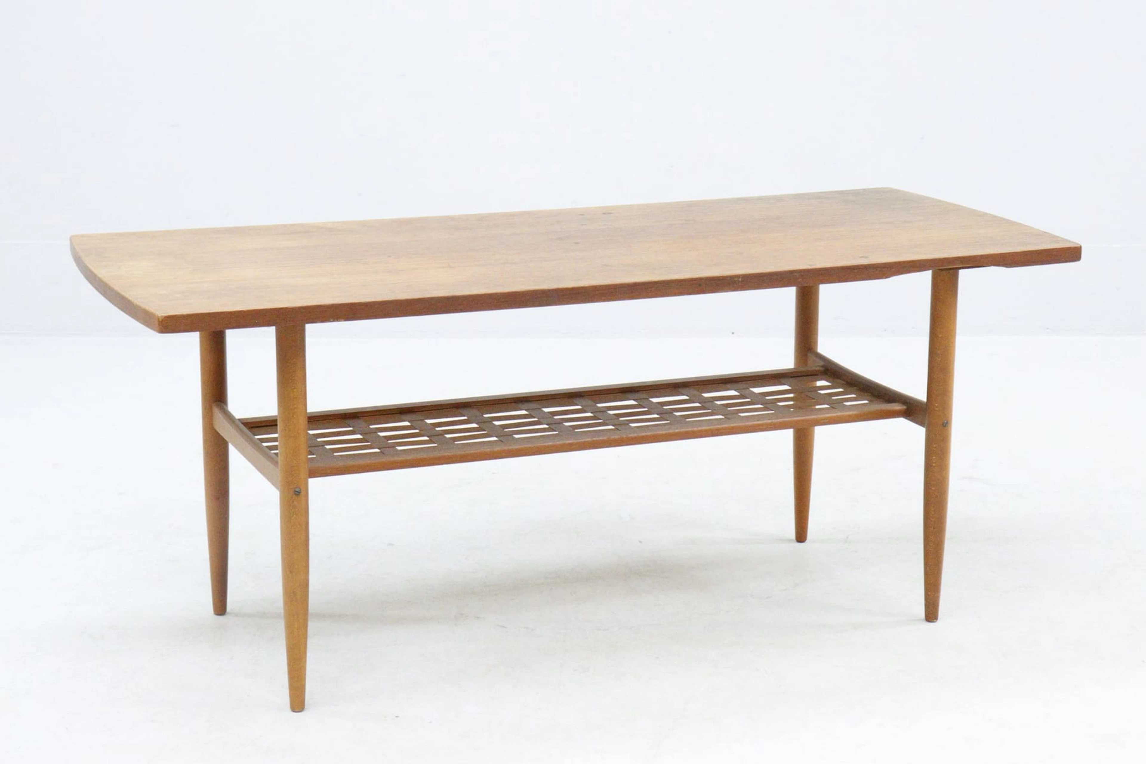 Soffbord med hylla, teak, Alberts, Tibro, stämpelmärkt