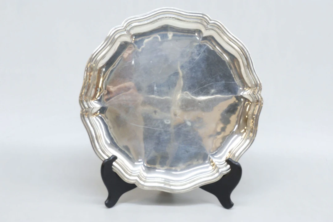 Bricka, silver, CG Hallberg, vikt 575 gram