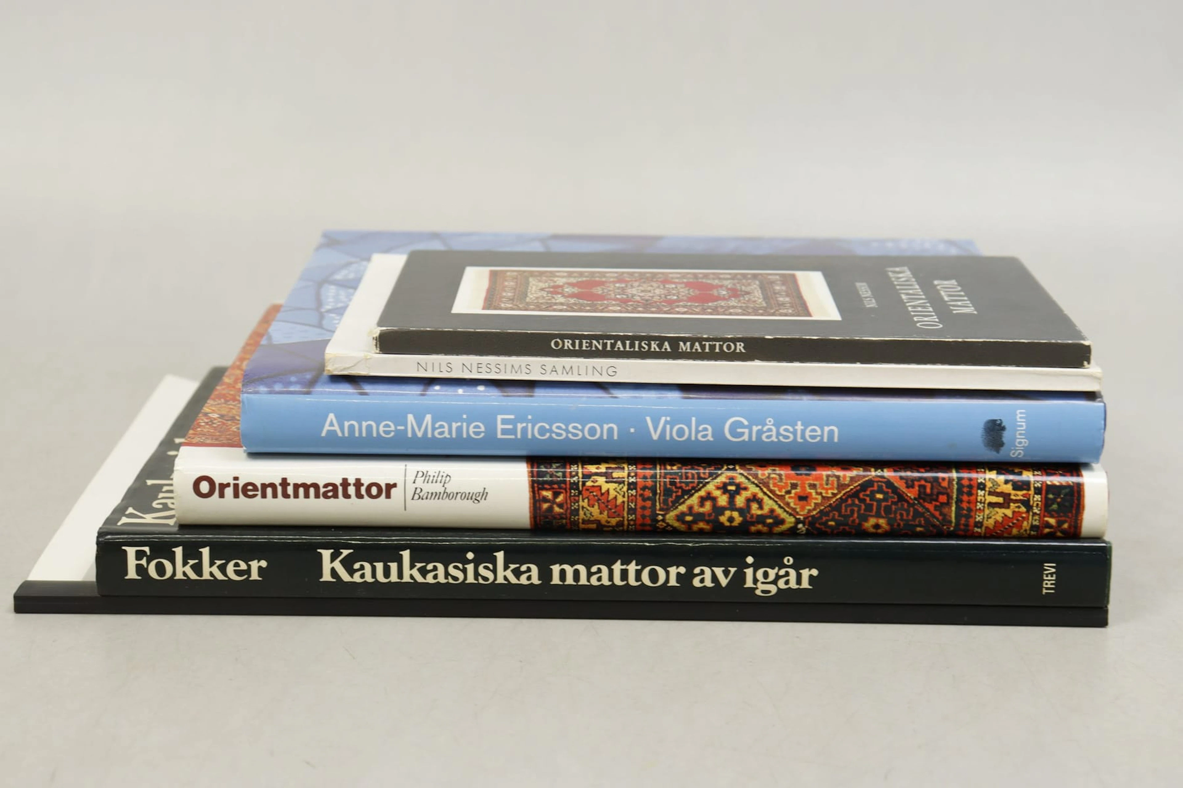 Böcker om mattor, bla Viola Gråsten
