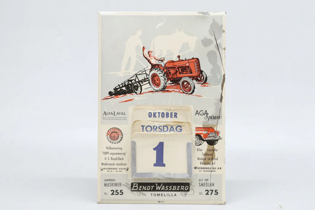 Äldre kalender, Bent Wassberg, Tomelilla