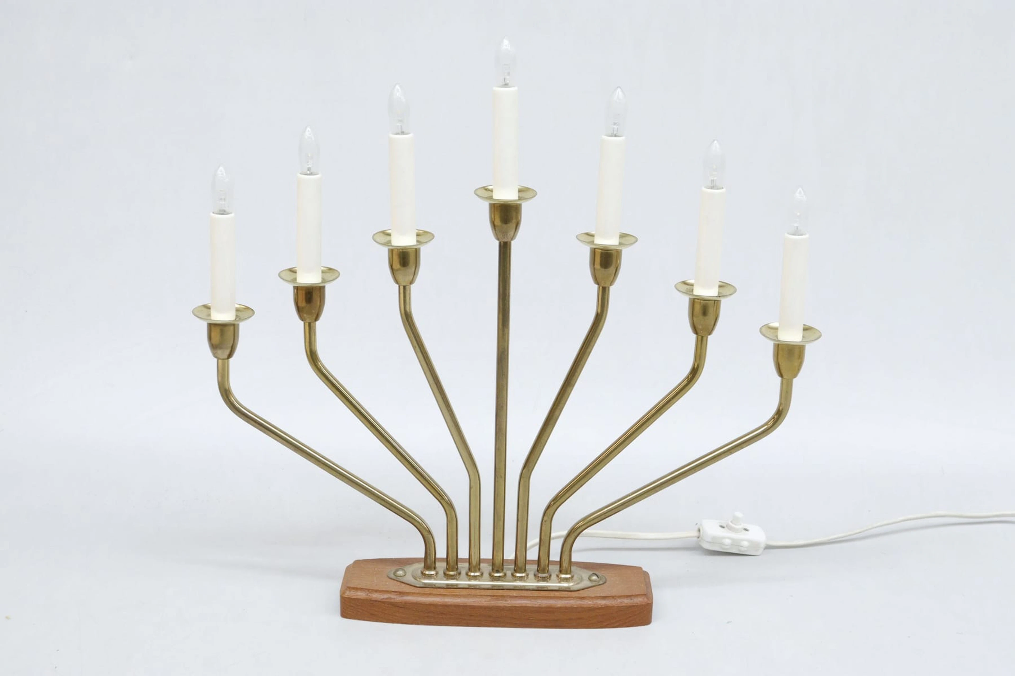 Adventsljusstake, Skandia, teak