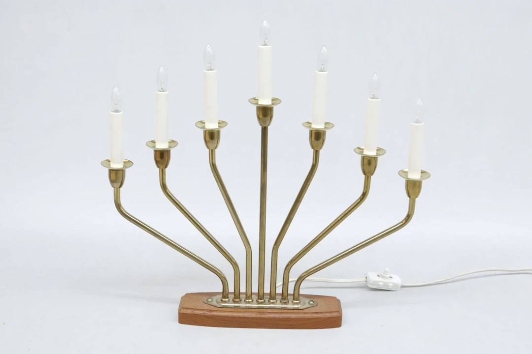 Adventsljusstake, Skandia, teak