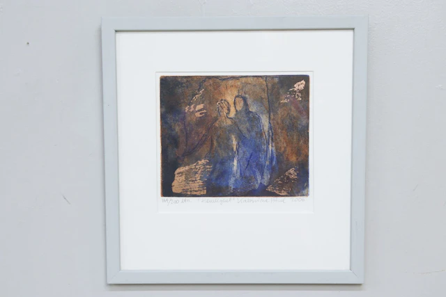 Katarina Hård, "Hemlighet", etsning, signerad