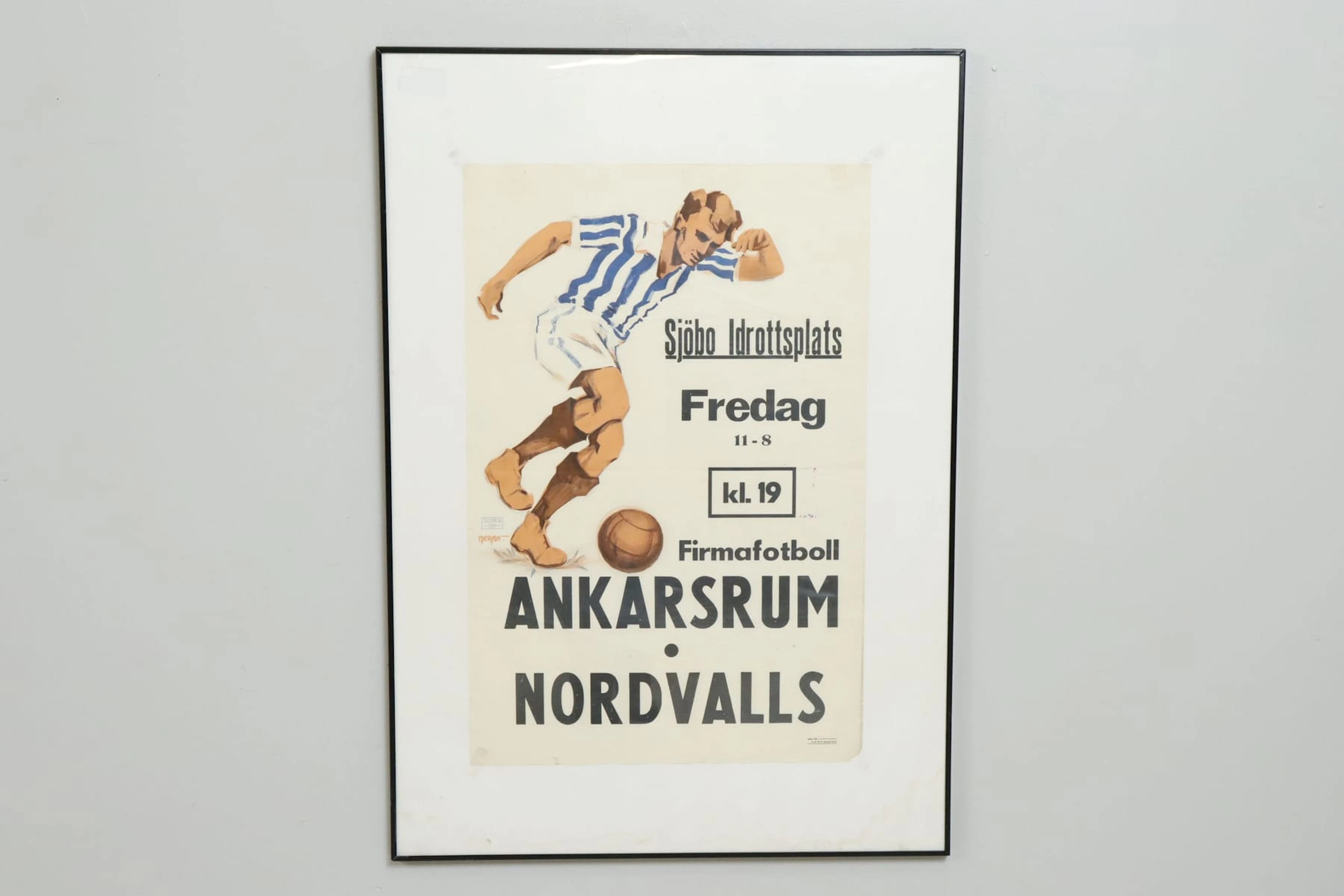 Affisch, Ankarsrum- Nordvalls, Sjöbo Idrottsplats, 1961