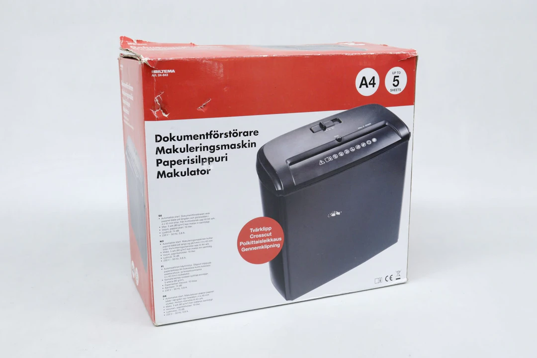 Dokumentförstörare, Biltema
