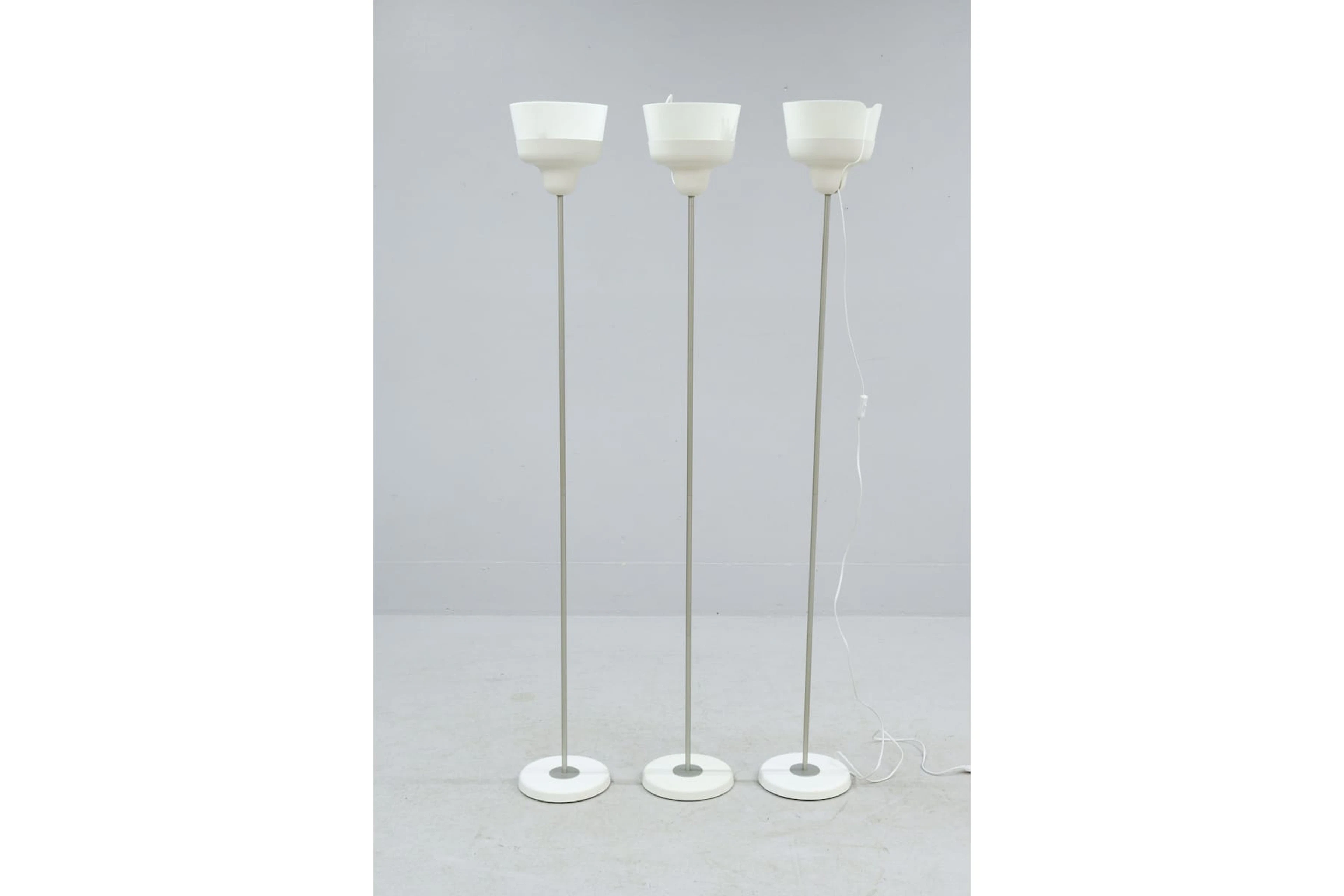 Golvlampor, 3st, "Final", Ikea, plastskärmar, äldre
