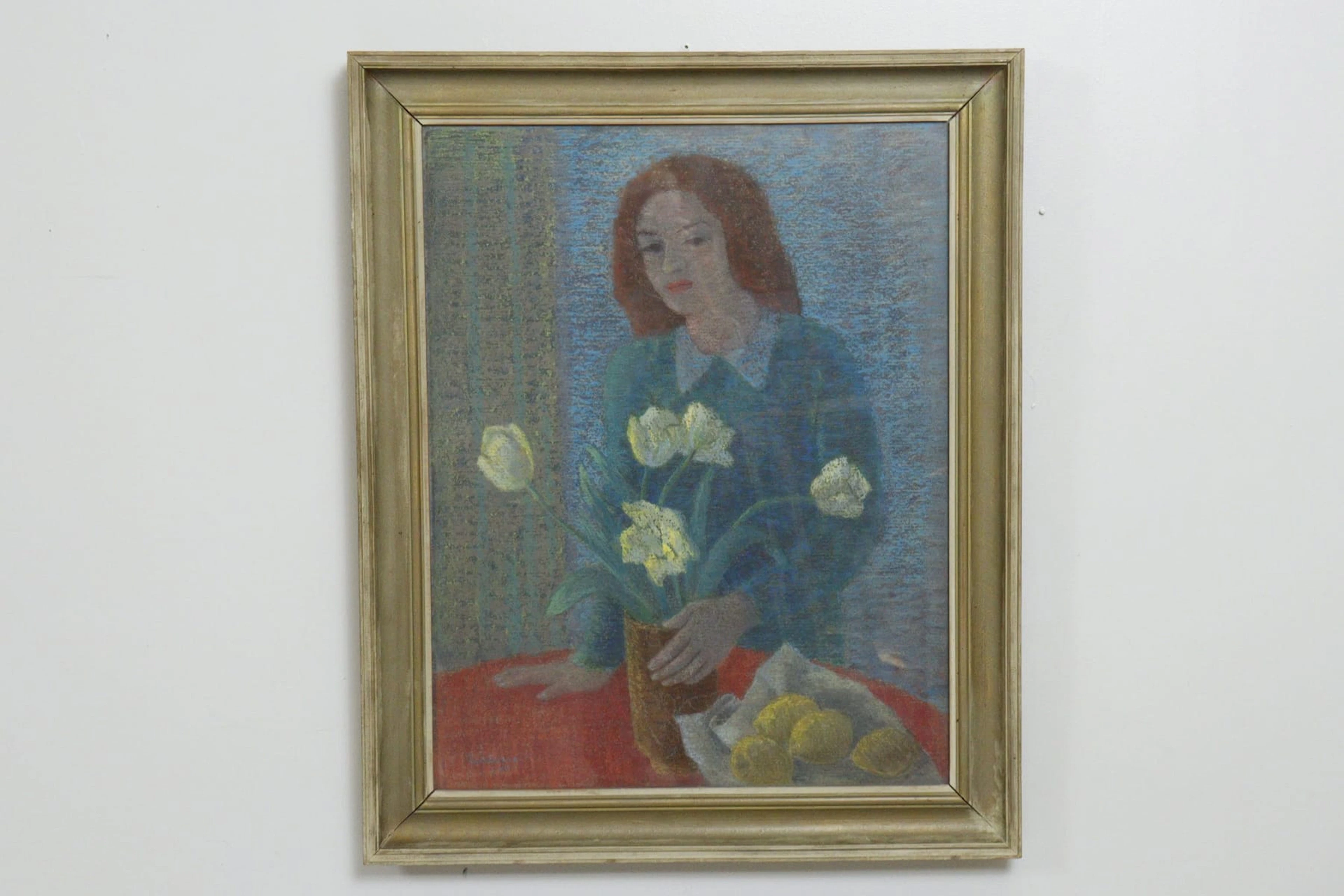 Bengt Carlberg, "Susanne", pastell, signerad