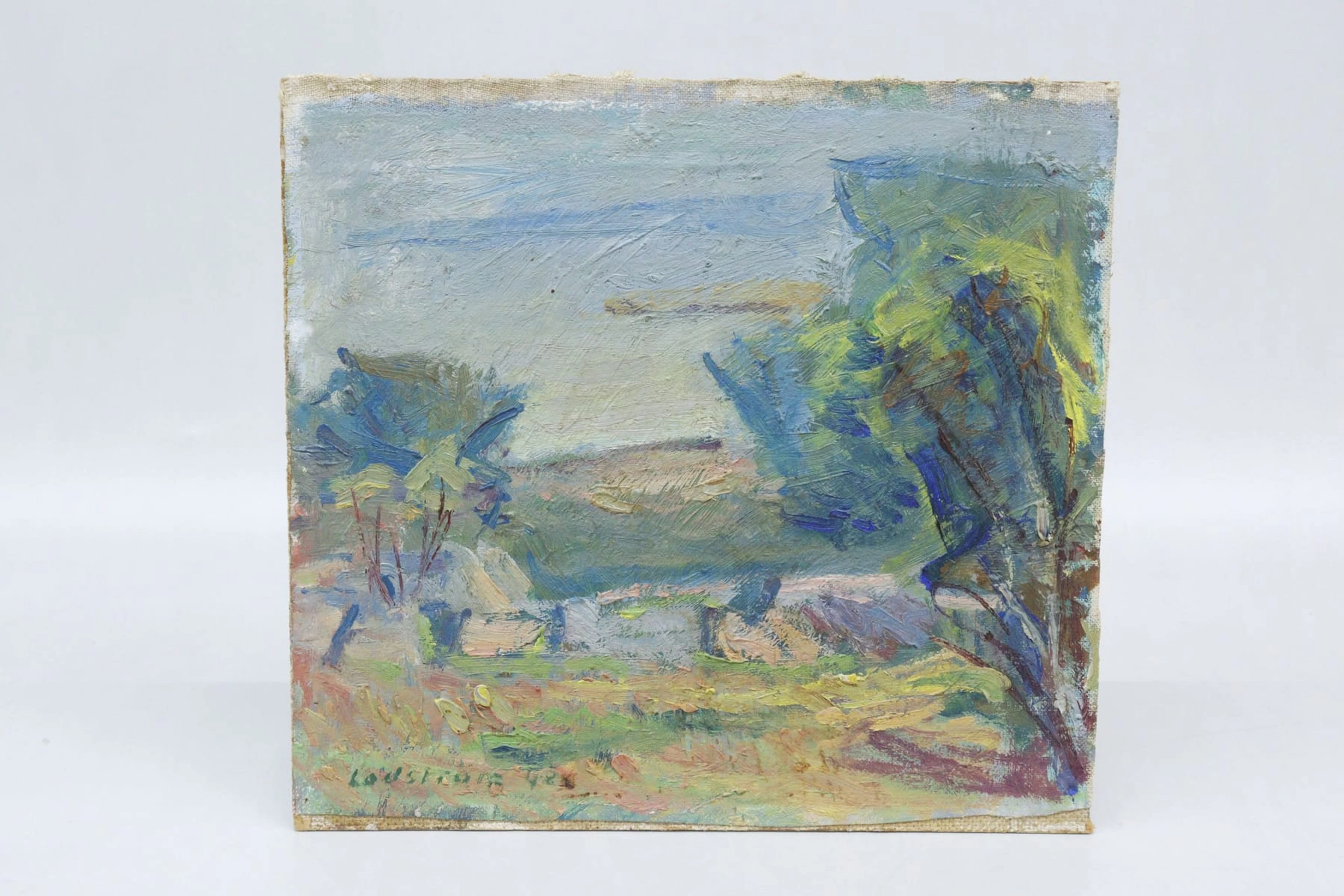 Georg Lodström, olja på pannå, signerad