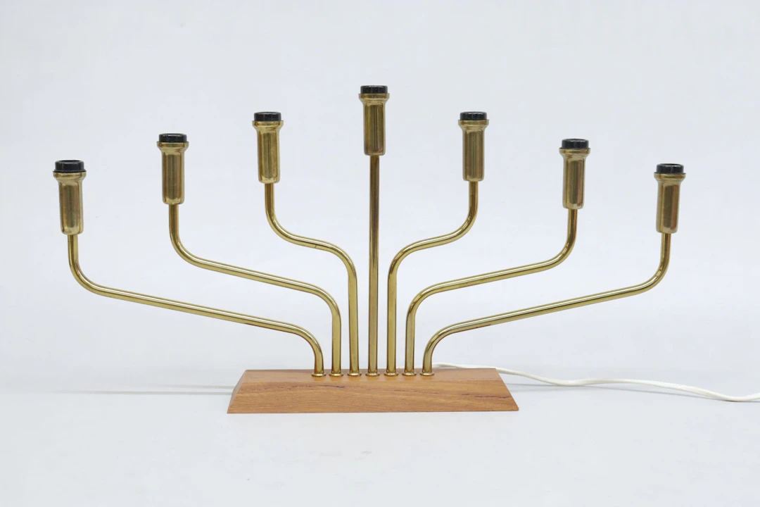 Adventsljusstake, Philips, teakfot