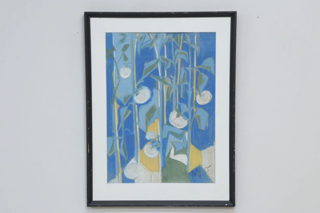 Oidentifierad konstnär, pastell, monogramsignerad -55