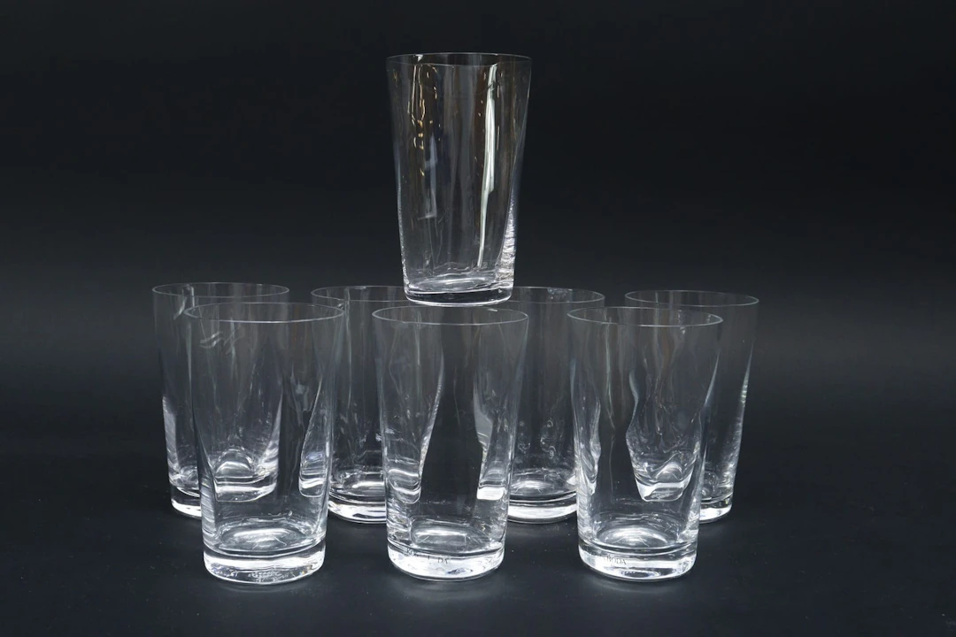 Selterglas, 8st, "Chateau", Bertil Vallien, Kosta Boda