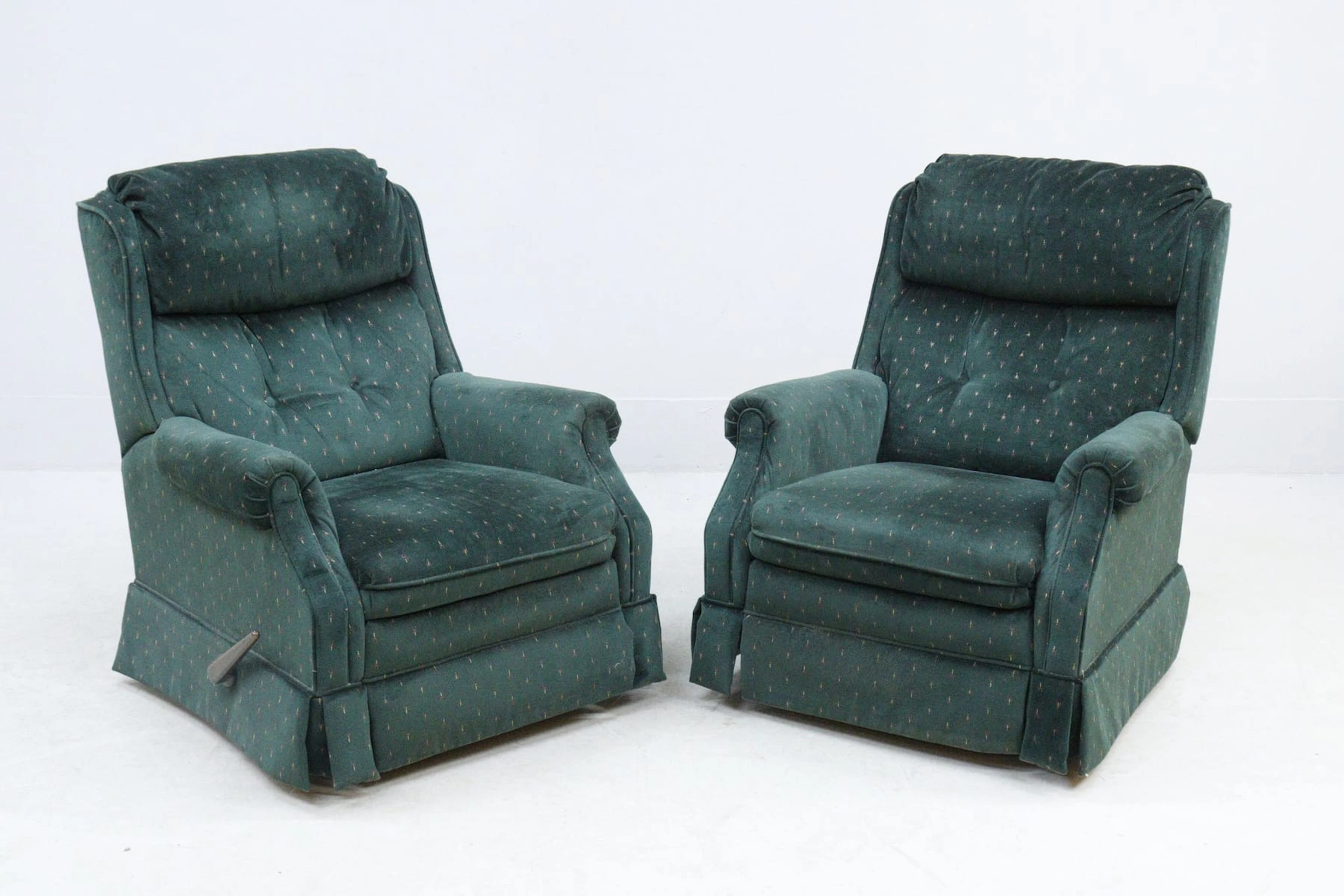 Recliners, 1 par, med gung- snurr- och fällfunktion