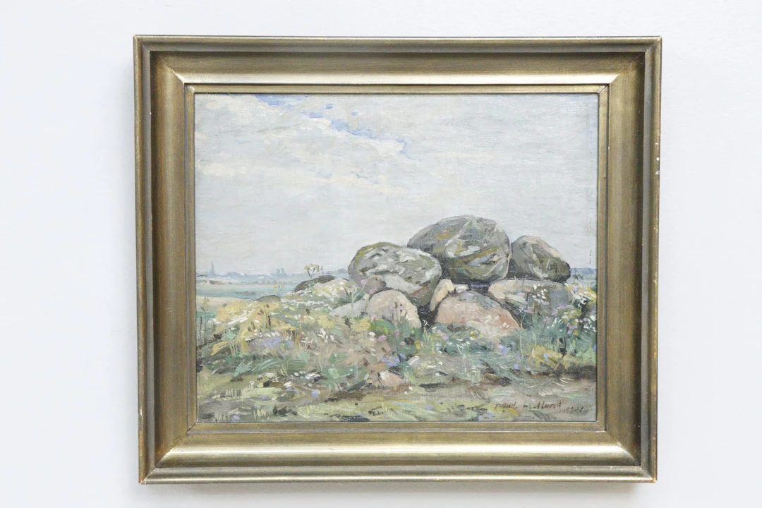 Alfred Hedlund, olja på pannå, signerad
