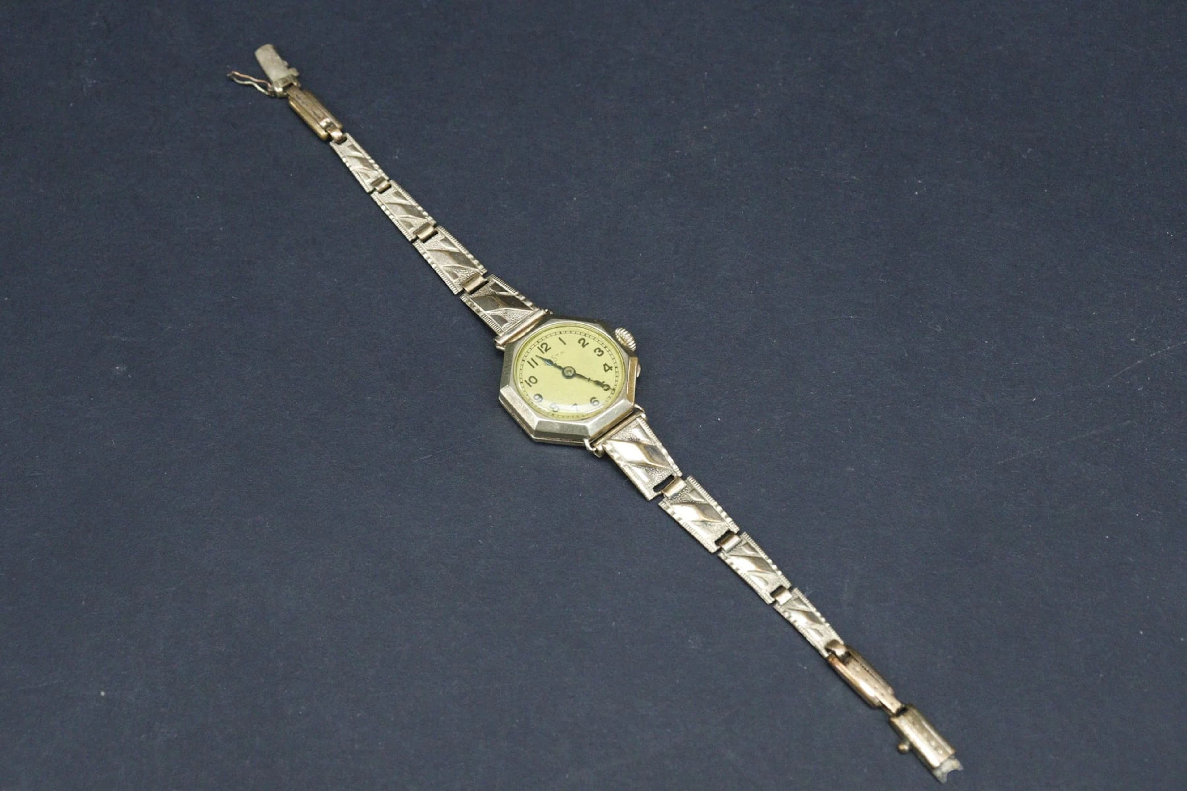 Armbandsur, guld 14K, dam, länk i doublé