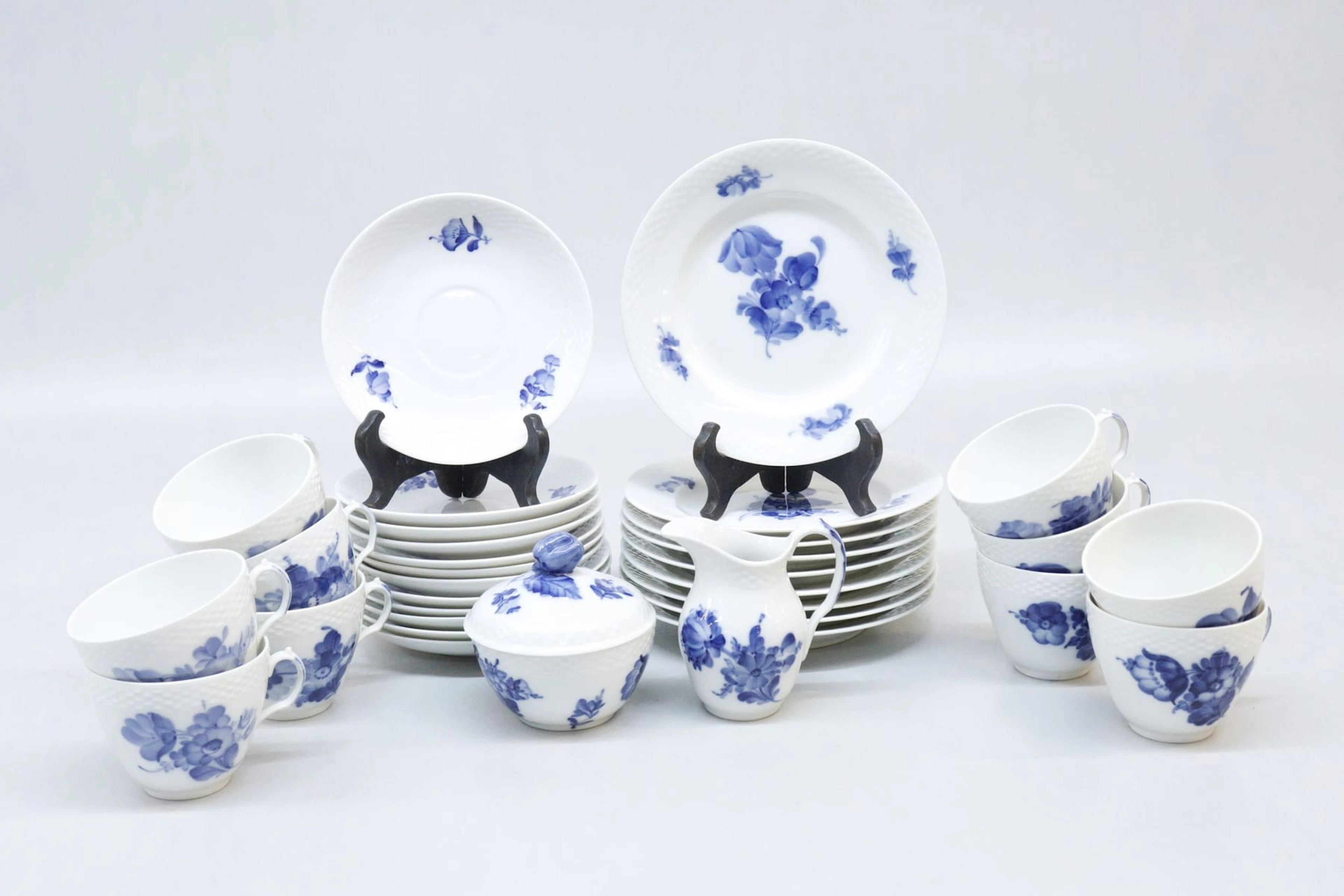 Kaffeservis, 33 delar, "Blå Blomster", Royal Copenhagen