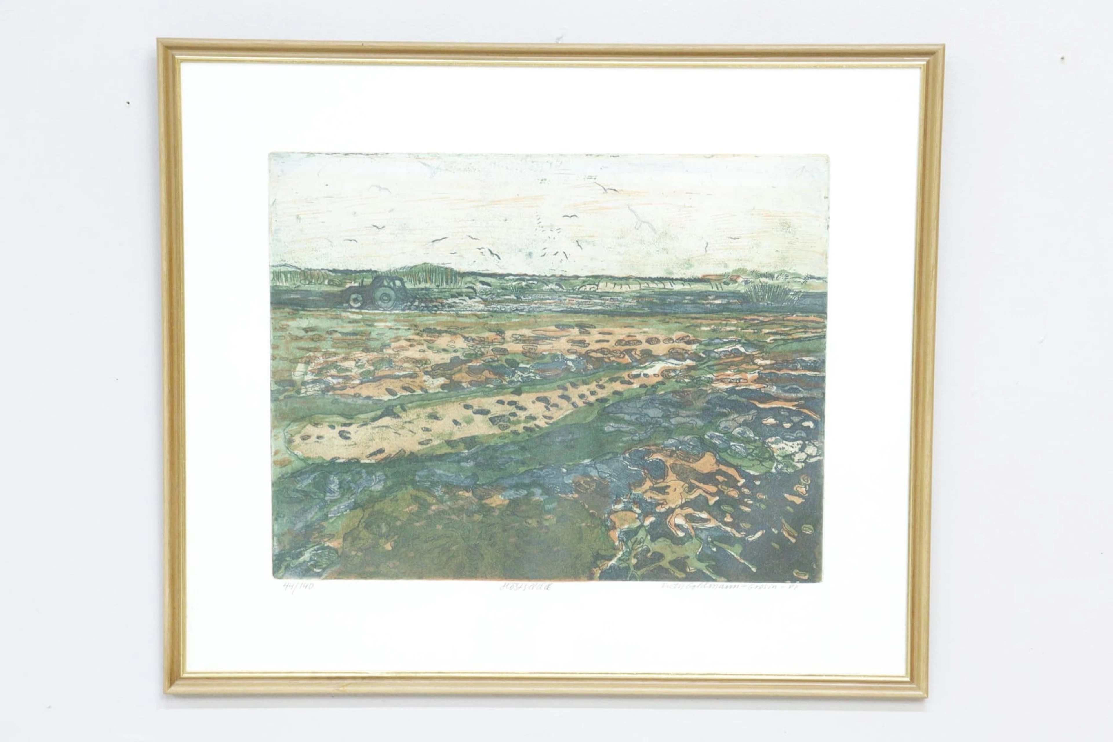 Ruth Goldmann-Grosin, litografi, signerad