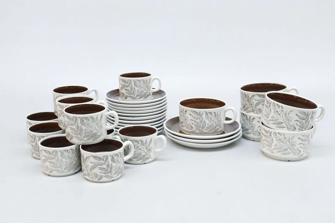 Kaffe- och teservisdelar, 31st, "Fontana", Gefle