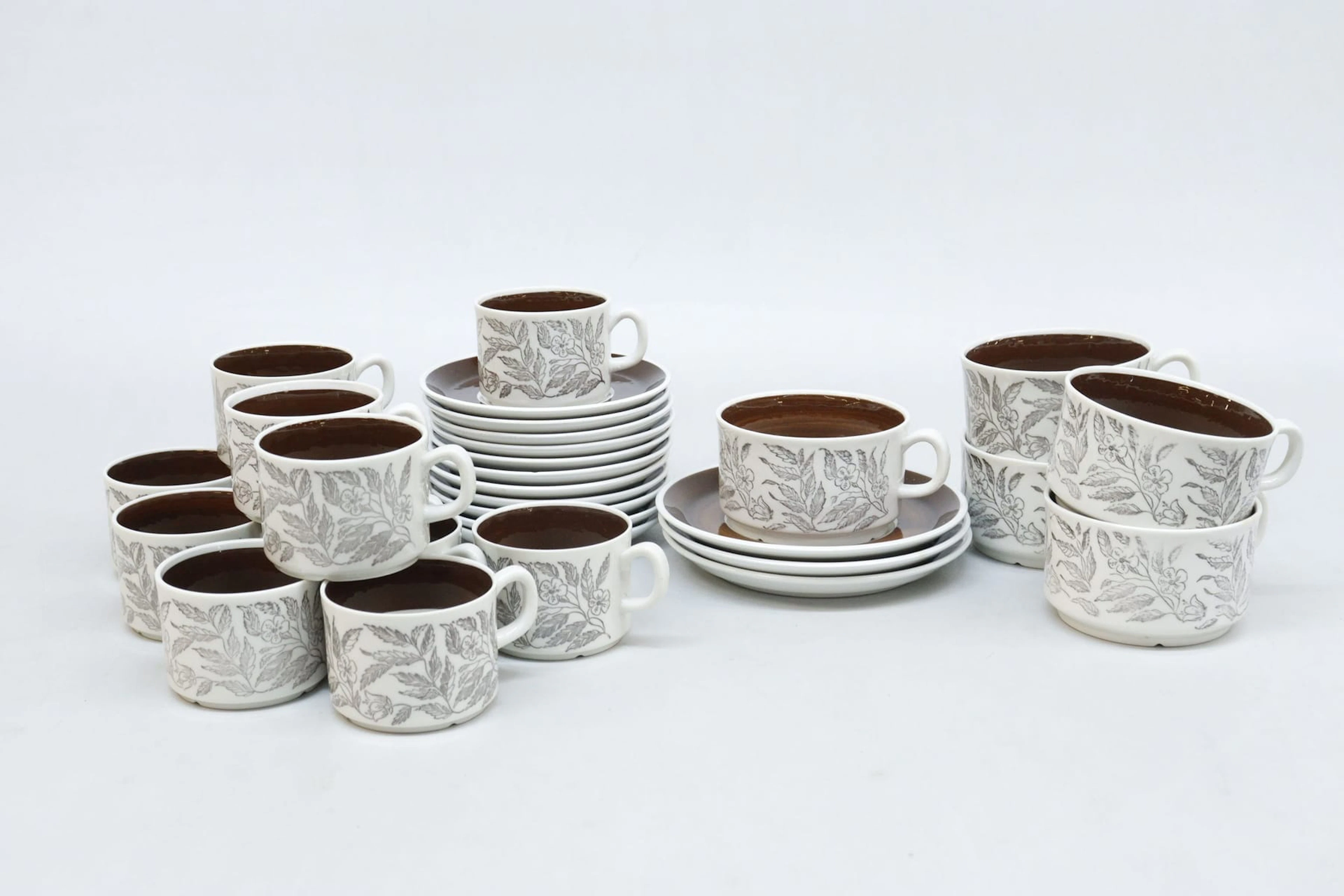 Kaffe- och teservisdelar, 31st, "Fontana", Gefle