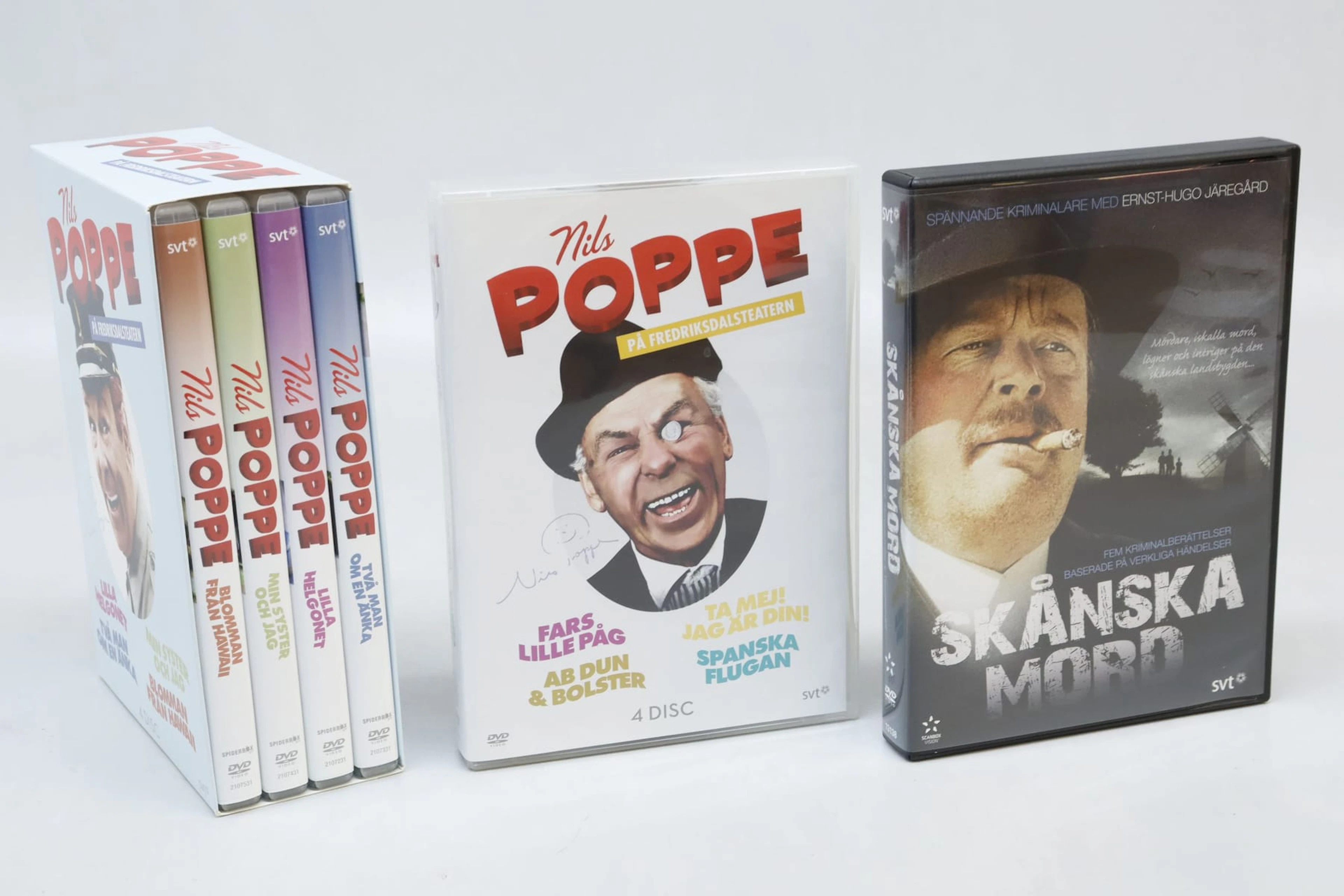 DVD-filmer, 8st Nils Poppe samt 3st Skånska mord