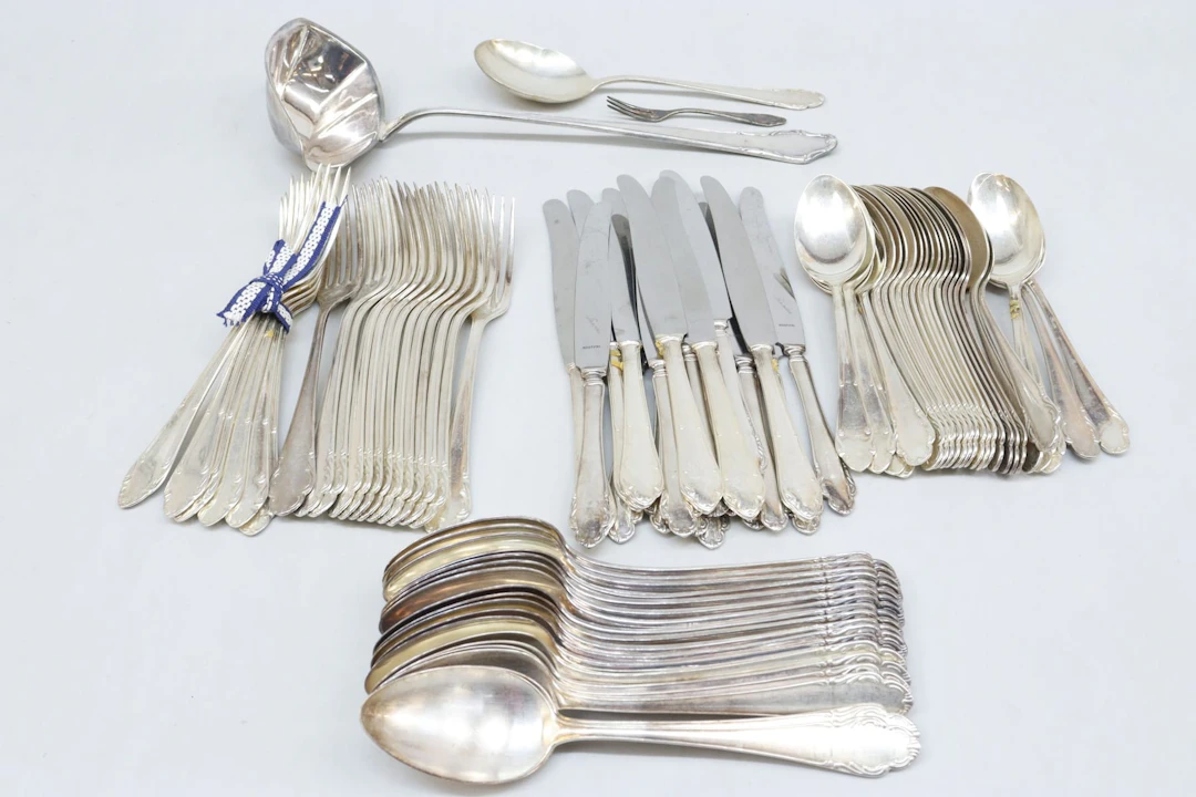 Bestick, 83 delar, "Haga", nysilver