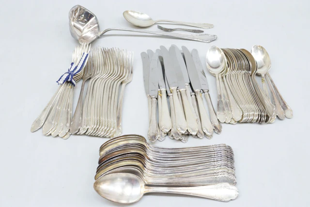 Bestick, 83 delar, "Haga", nysilver