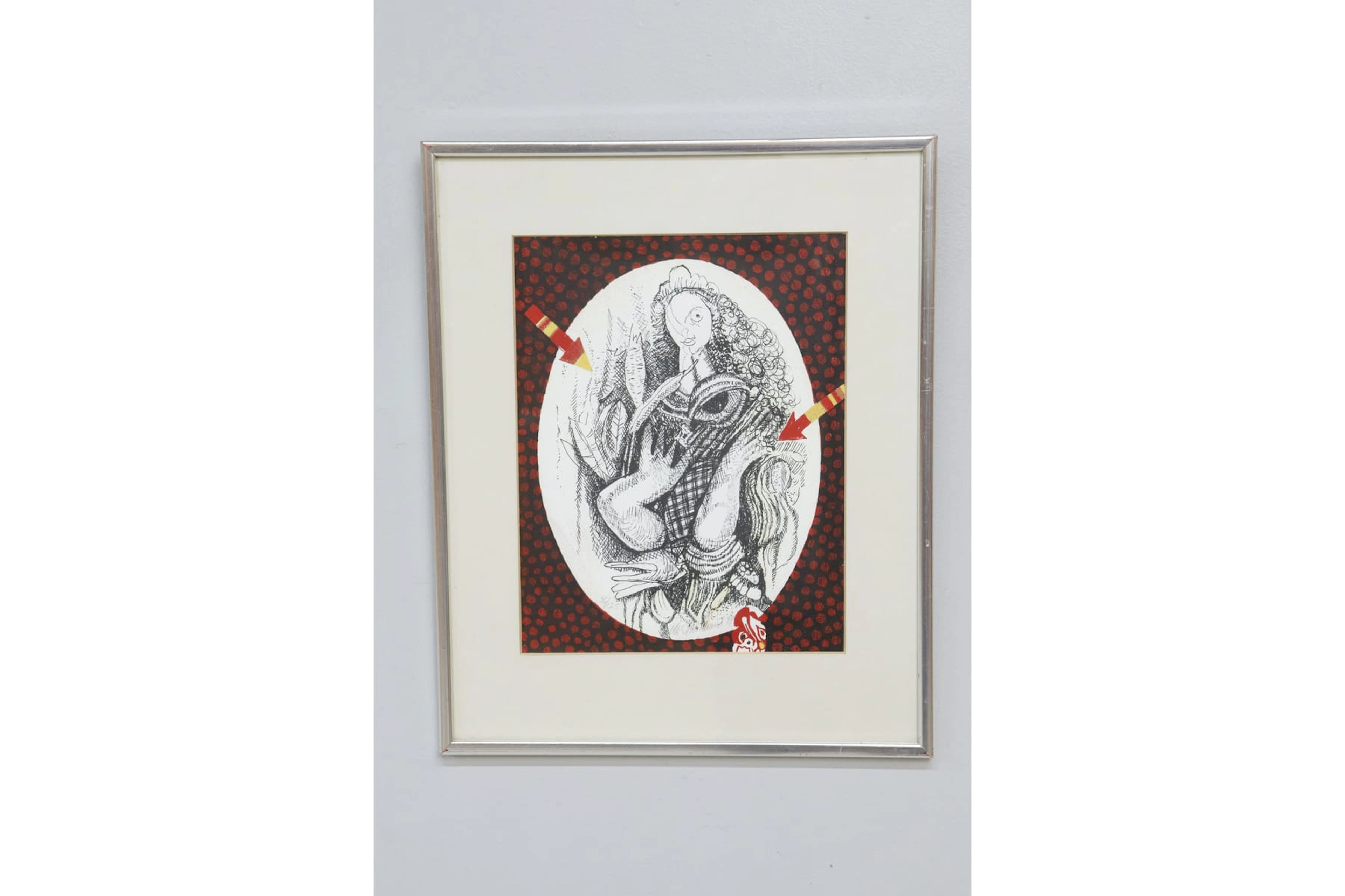 Olle Svanlund, grafiskt blad, signerat
