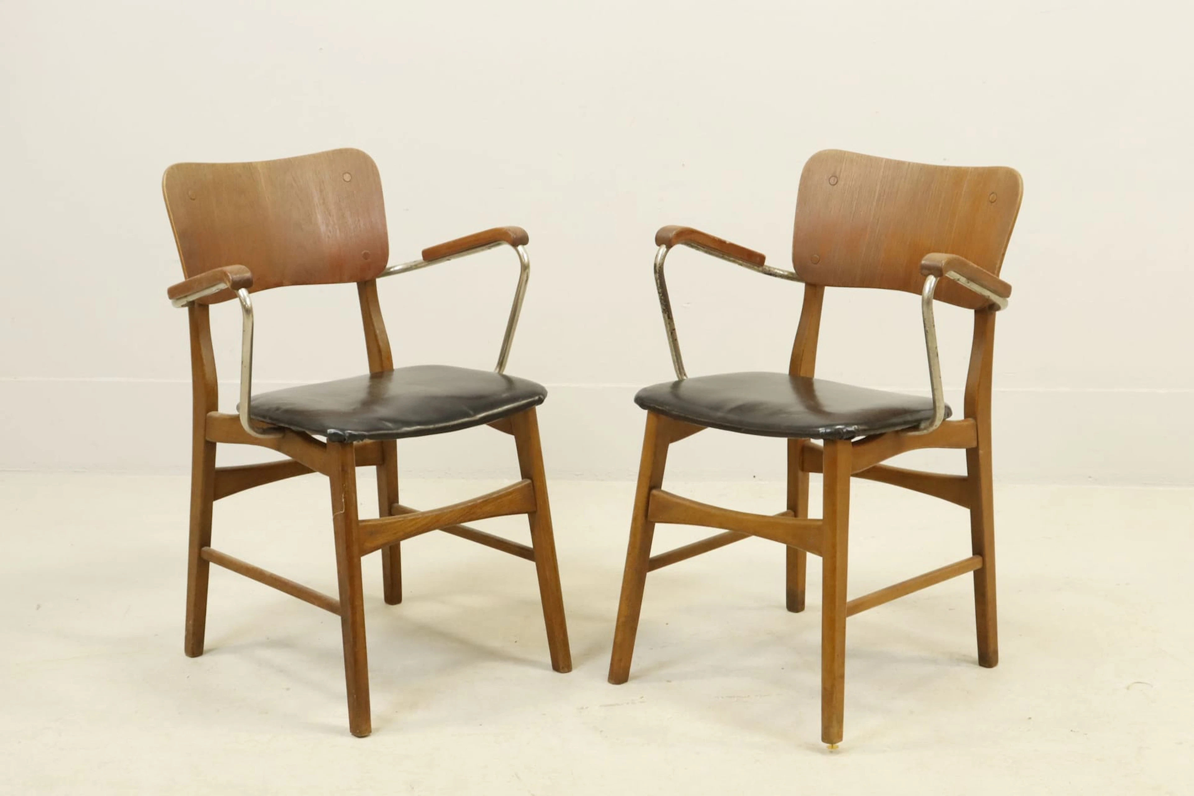 Karmstolar, 1 par, Ib Kofod-Larsen, teak