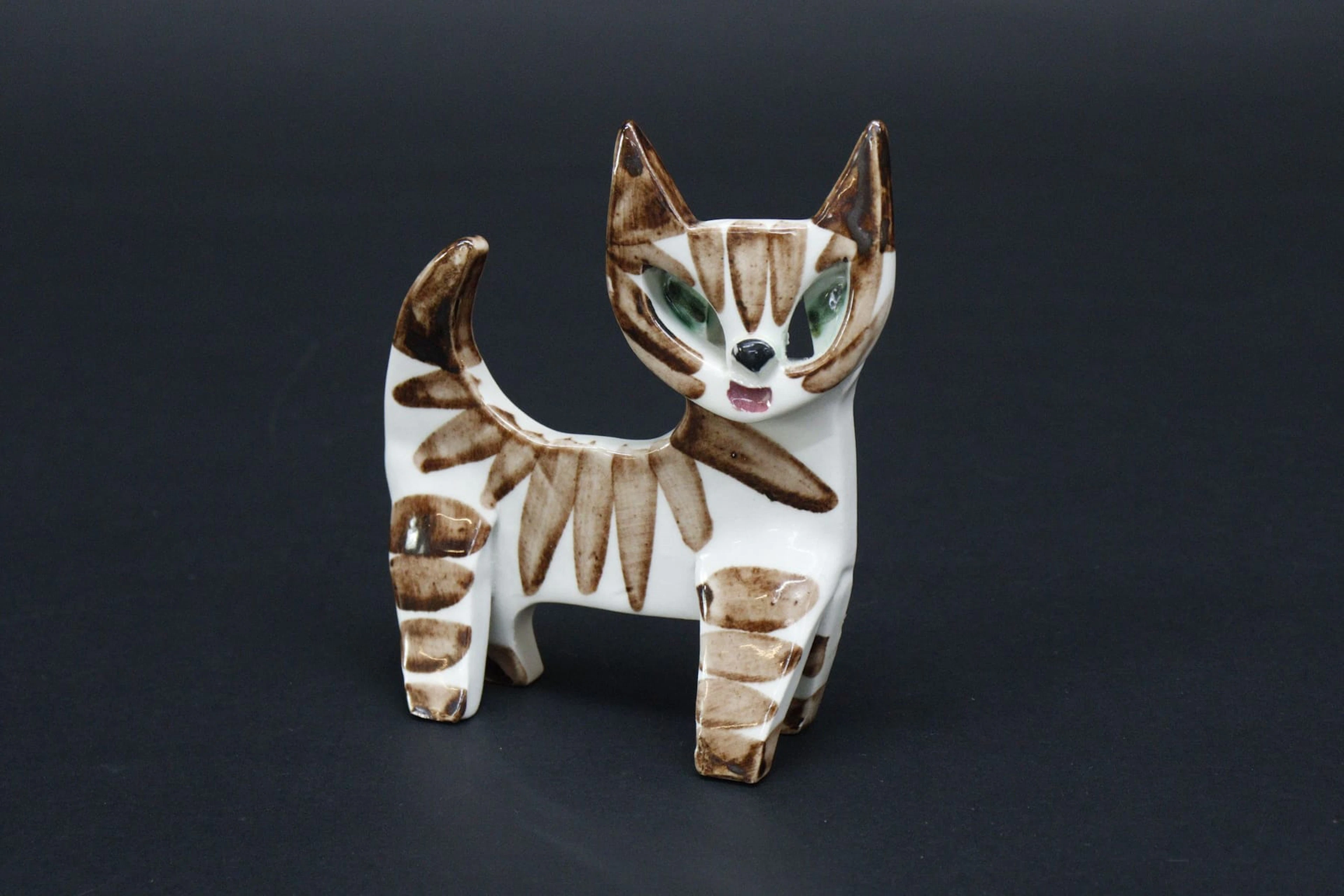 Figurin, katt i keramik, Dorothy Clough