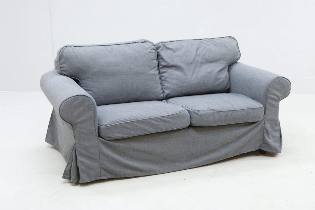 Soffa, 2-sits, grått tyg, Ektorp, Ikea