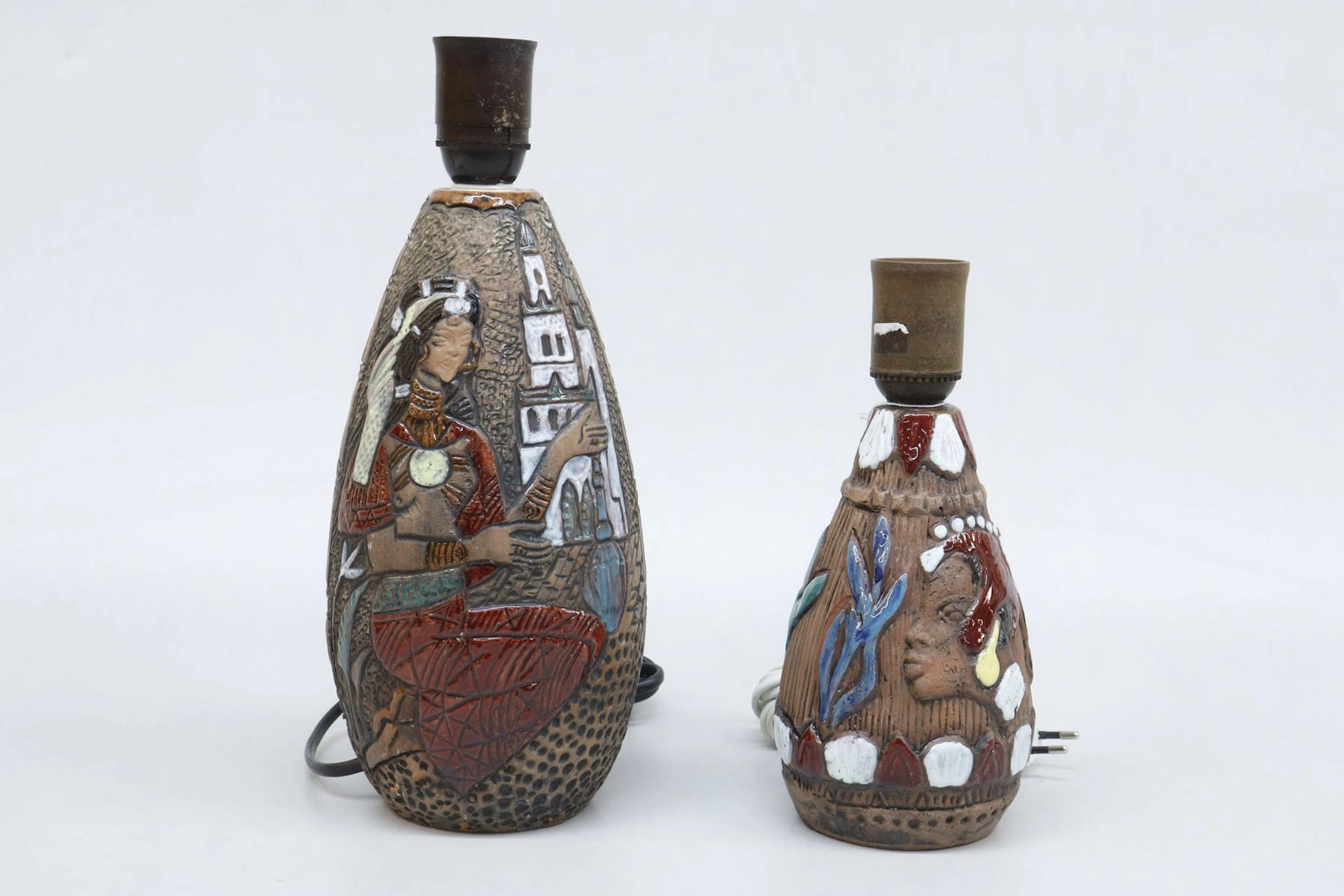 Bordslampor, 2st, keramik, Tilgmans