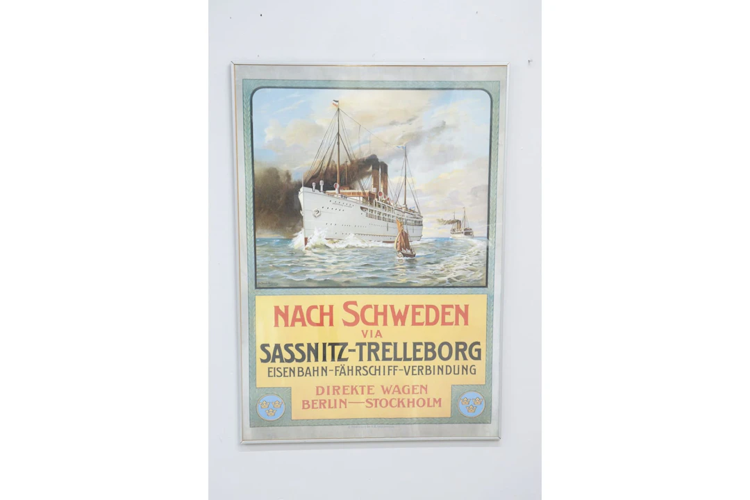 Affisch, Sassnitz-Trelleborg, senare tryck
