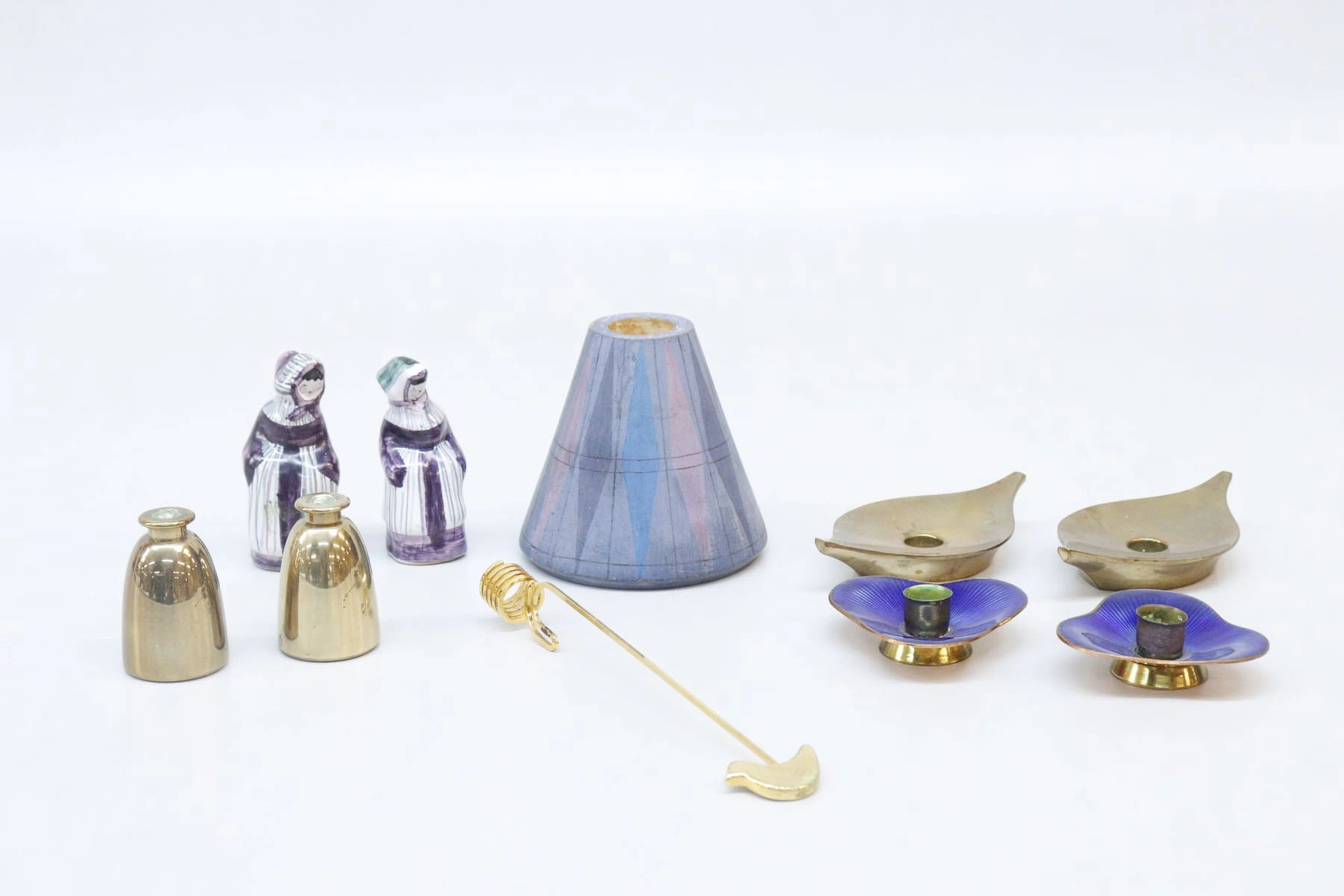 Ljusstakar och figuriner, bla Hans Agne Jakobsson och Georg Jensen