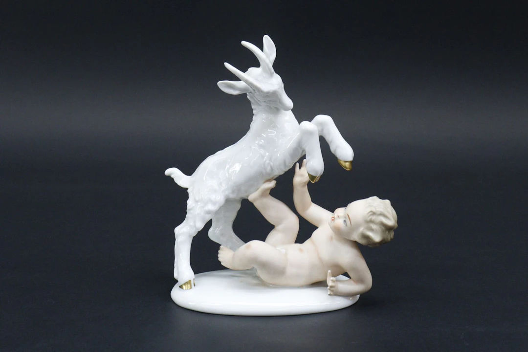 Figurin, Wallendorf, barn med get