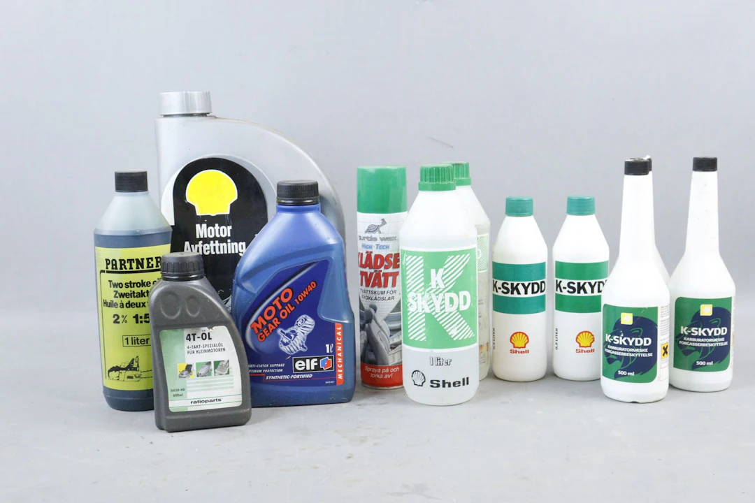 Avfettning, K-sprit, 2-taktsolja mm