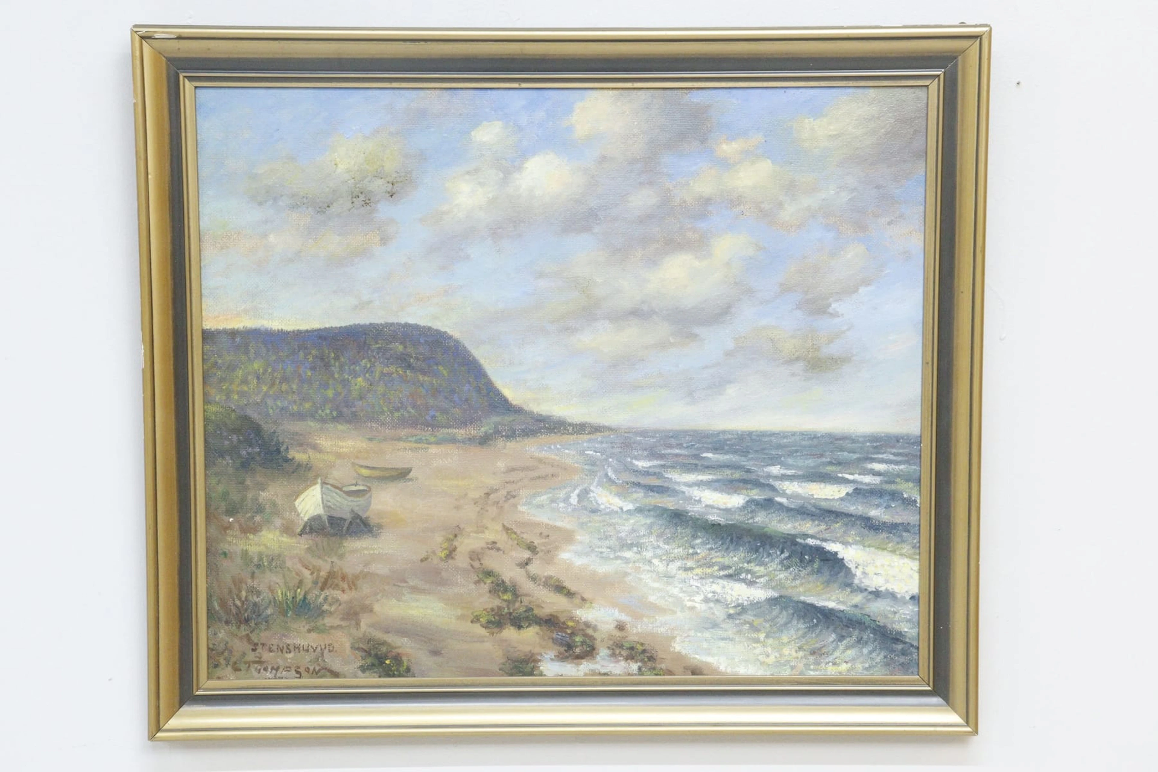 Carl Thompson, "Stenshuvud", olja på duk, signerad