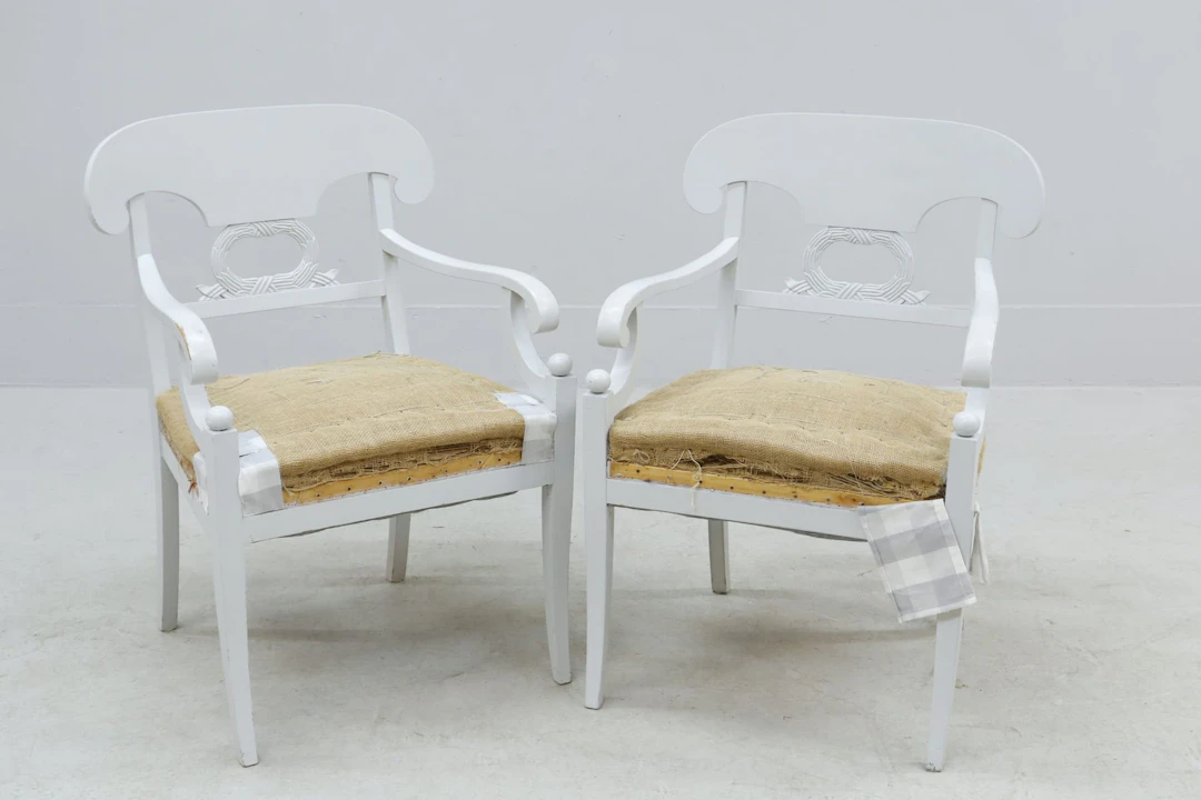 Karmstolar, 1 par, Karl Johan-stil