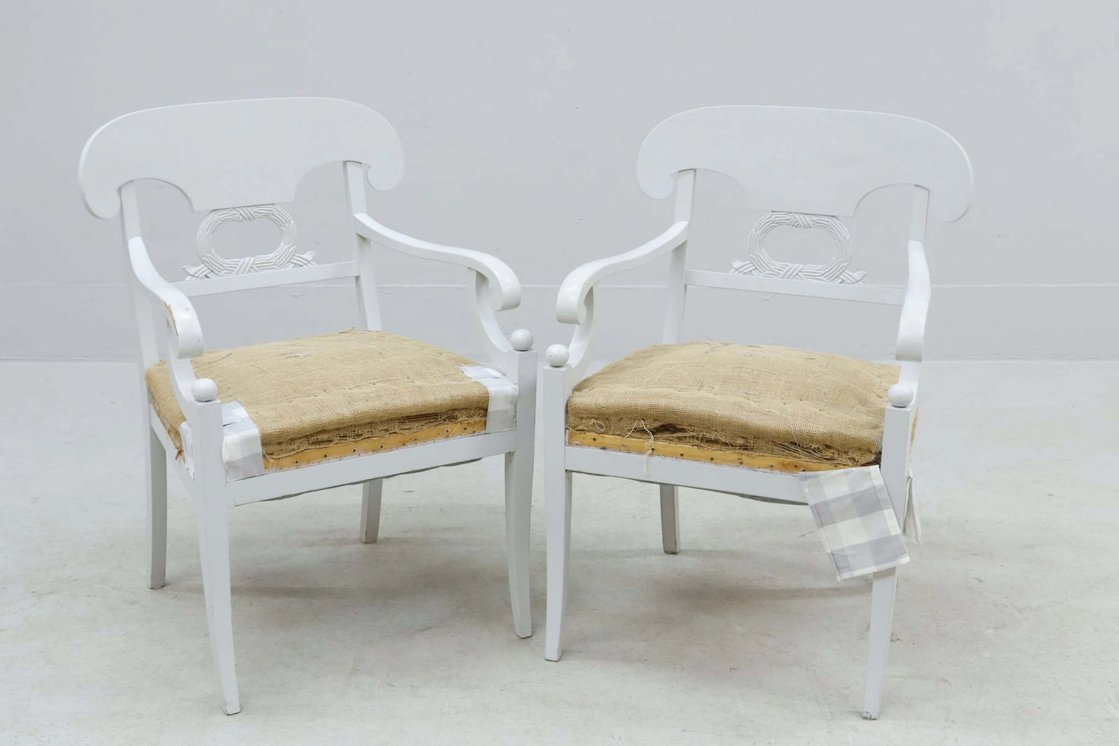 Karmstolar, 1 par, Karl Johan-stil