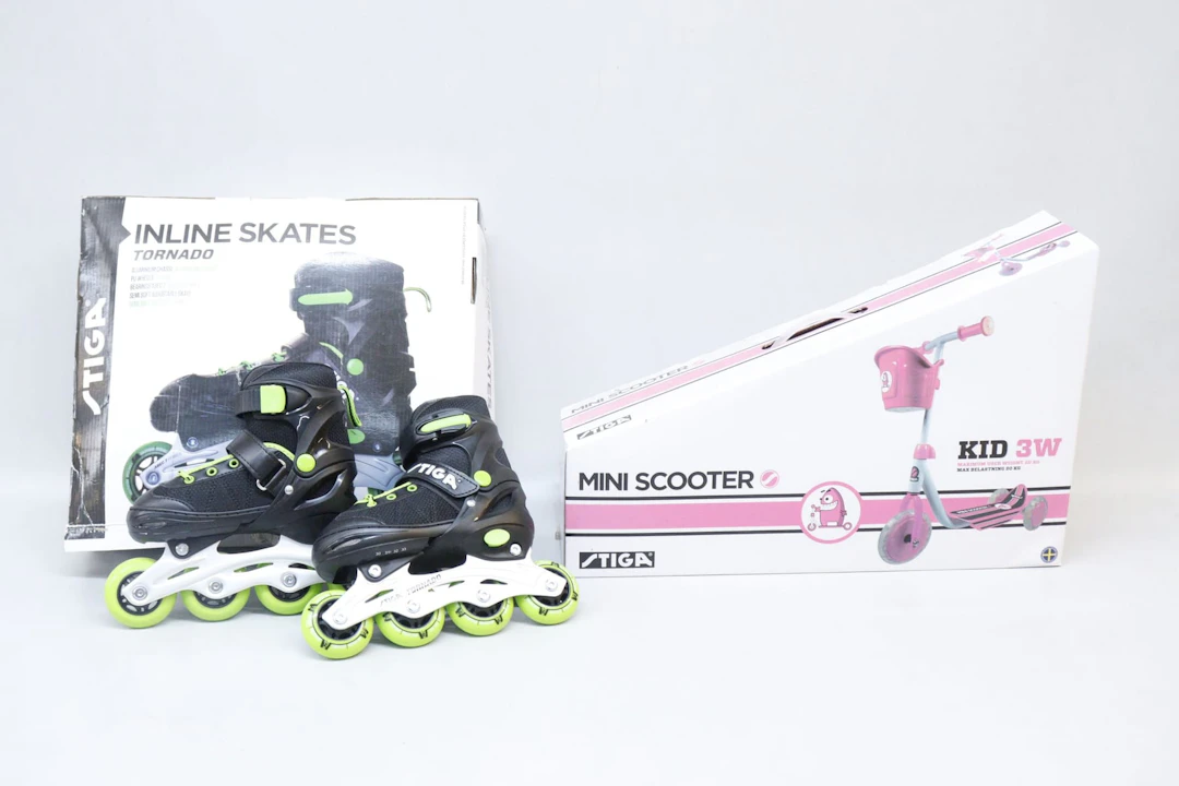Inline skates, samt kick/miniscooter, Stiga