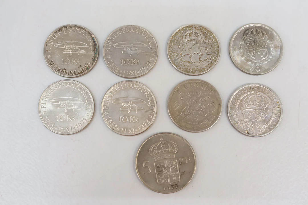 Mynt, silver, Sverige