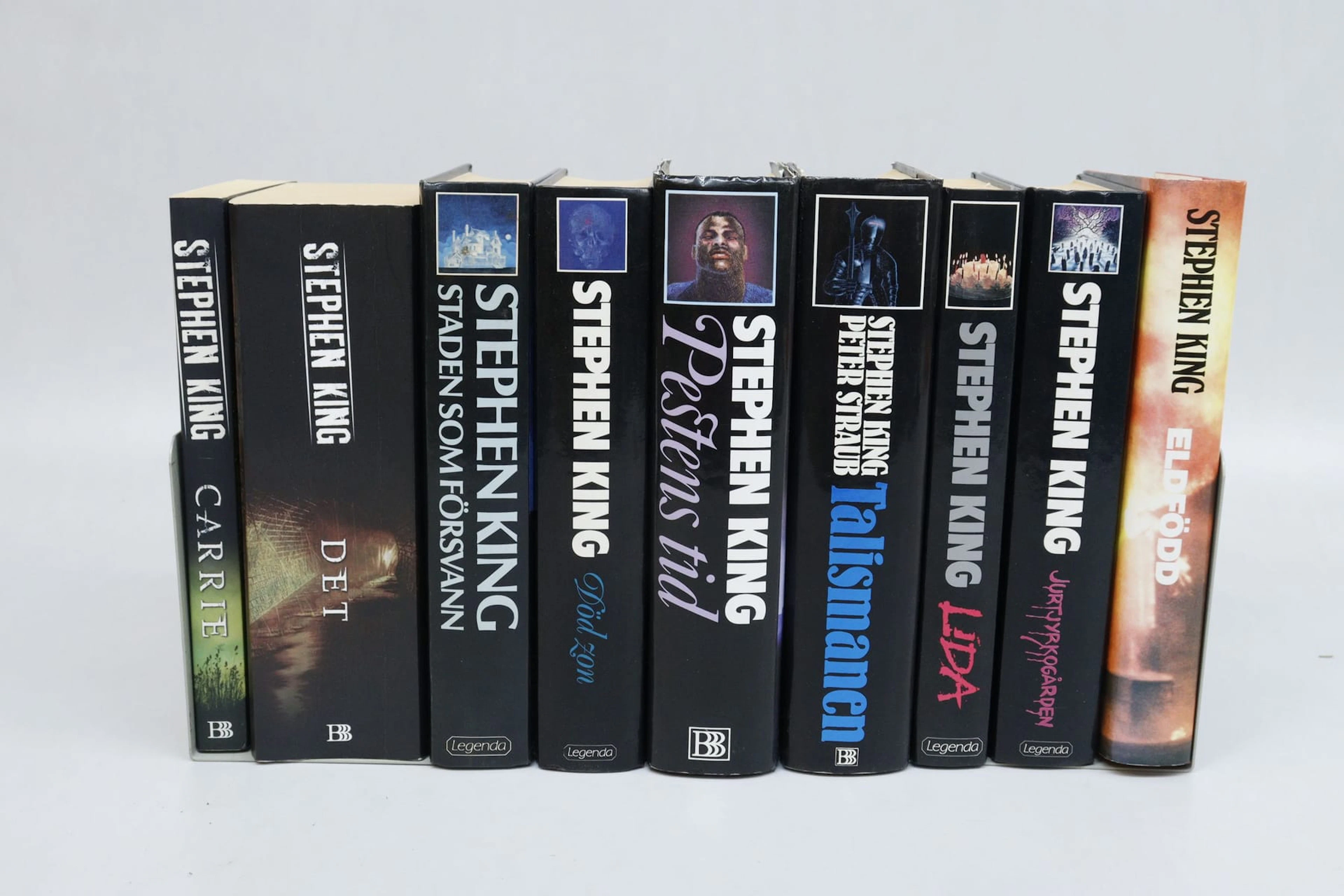 Böcker, 9st, Stephen King, inbundna och pocket