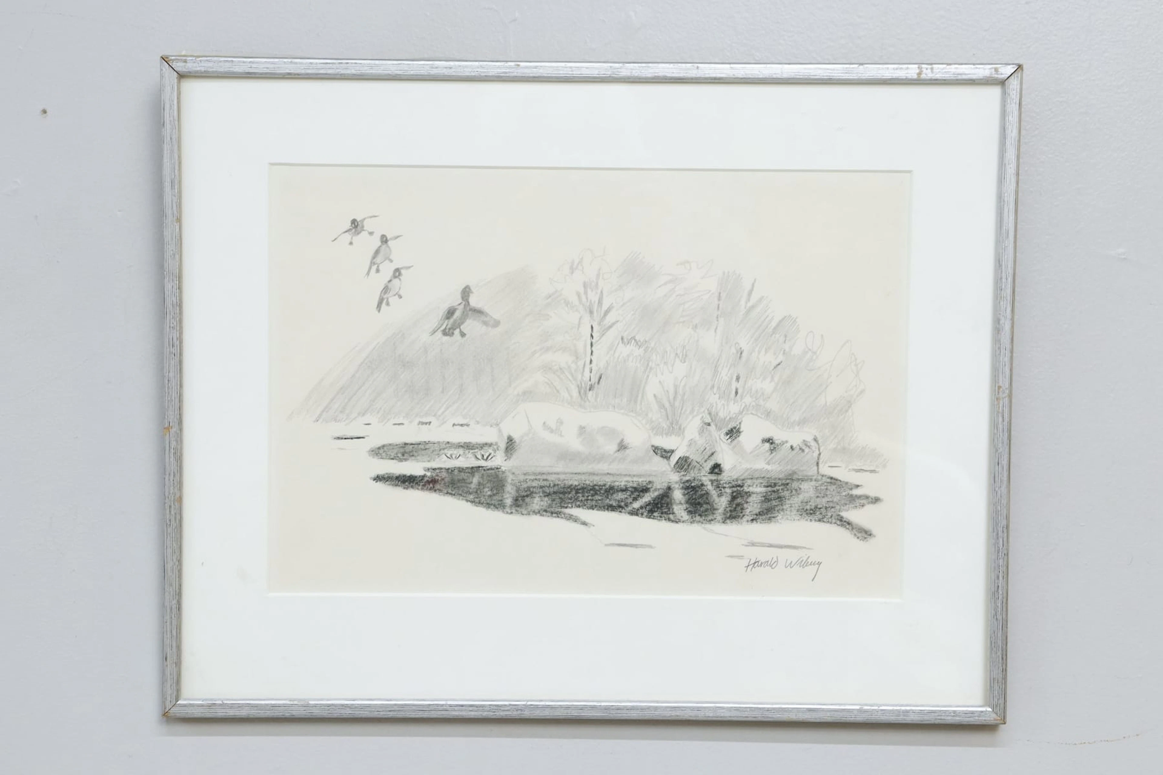 Harald Wiberg, blyerts, signerad