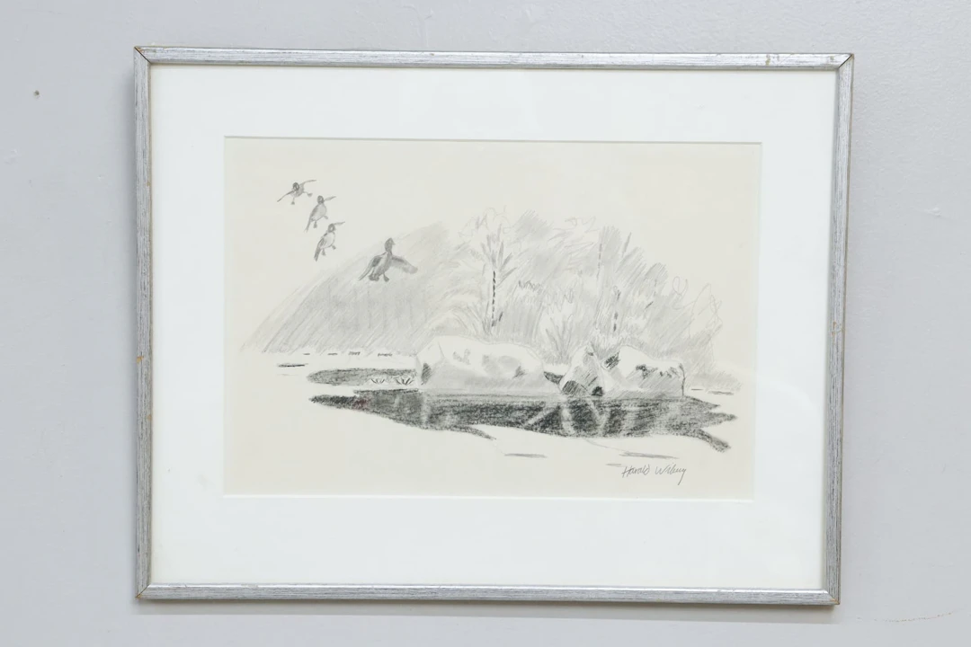 Harald Wiberg, blyerts, signerad